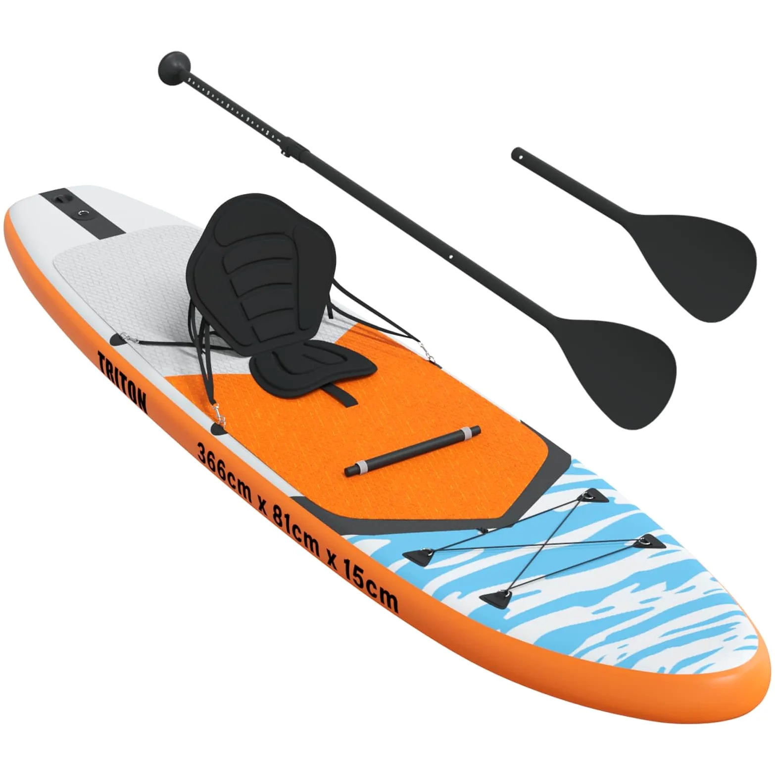 Mangloder - Tabla de surf con asiento 2 en 1 para deportes acuáticos, portátil, tabla de yoga y touring para río lago, incluye bomba, aleta, leash, mochila para adultos
