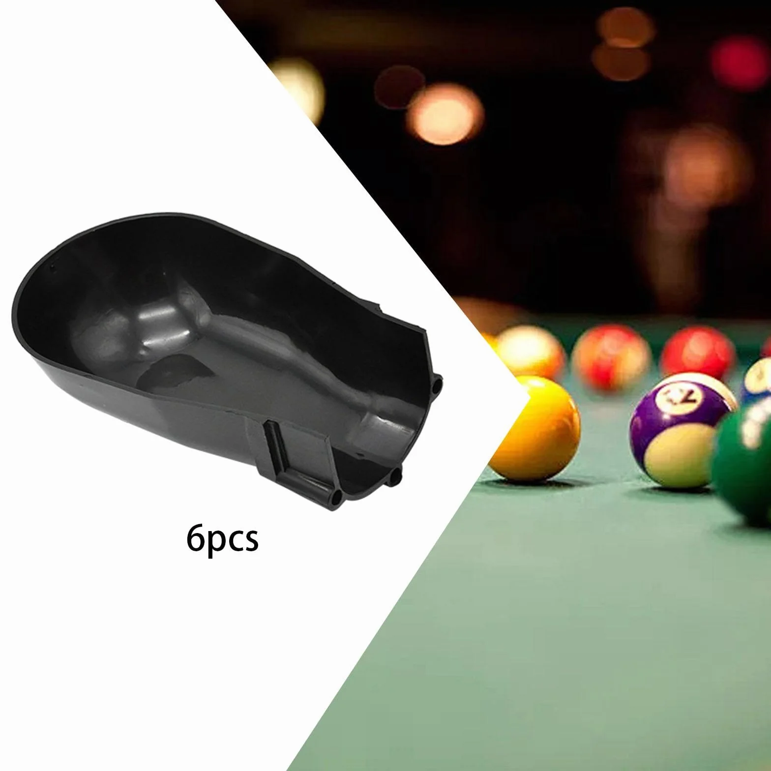 6 Fundas de Bolsillo para Mesa de Billar, Accesorio Resistente para Billar.
