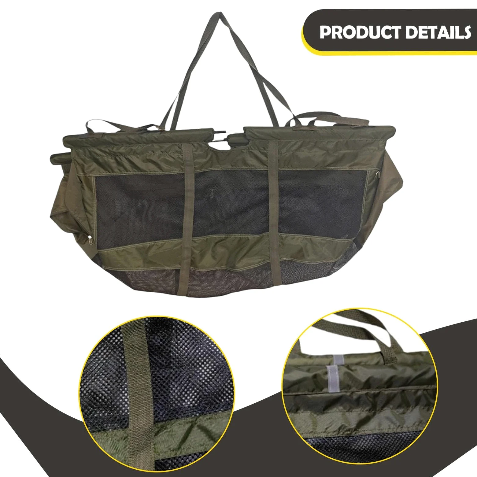 Bolsa de Transporte de Pescado de Gran Capacidad, Multifuncional, para Artículos de Pesca.