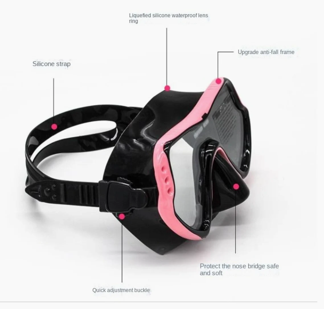 Máscara Snorkel Máscara Buceo Máscara de Buceo esnórquel Juego Tubos antivaho para natación Equipo de Snorkel