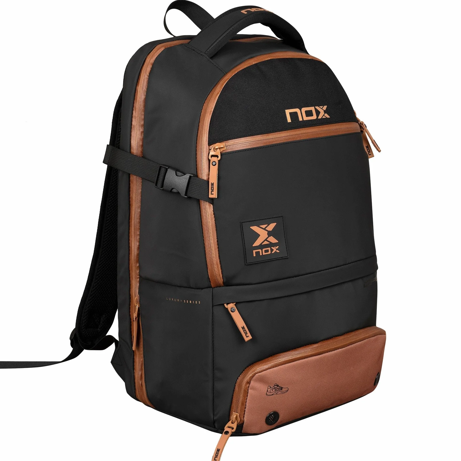 NOX Mochila LUXURY OPEN SERIES negro/marrón