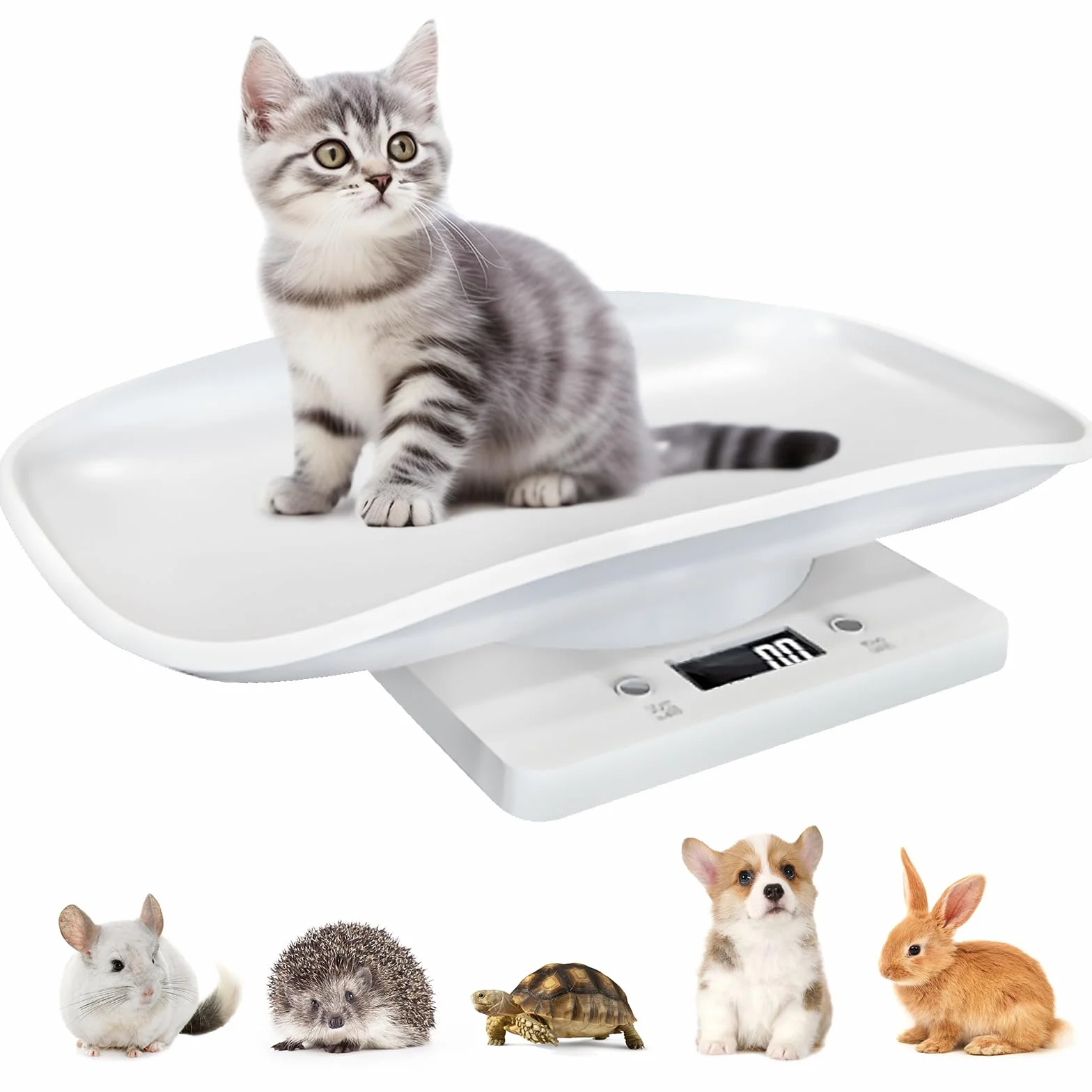 Báscula digital para mascotas 15 kg ± 1 gramo pantalla LCD mini báscula electrónica