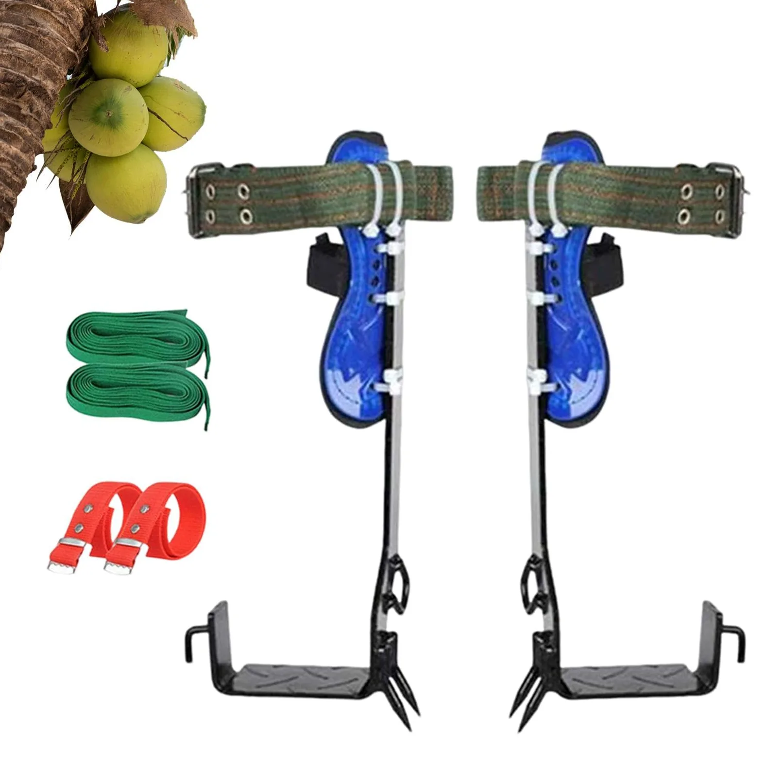 Kit de Picos para Trepar Árboles con Antideslizante, Equipo de Escalada para Postes