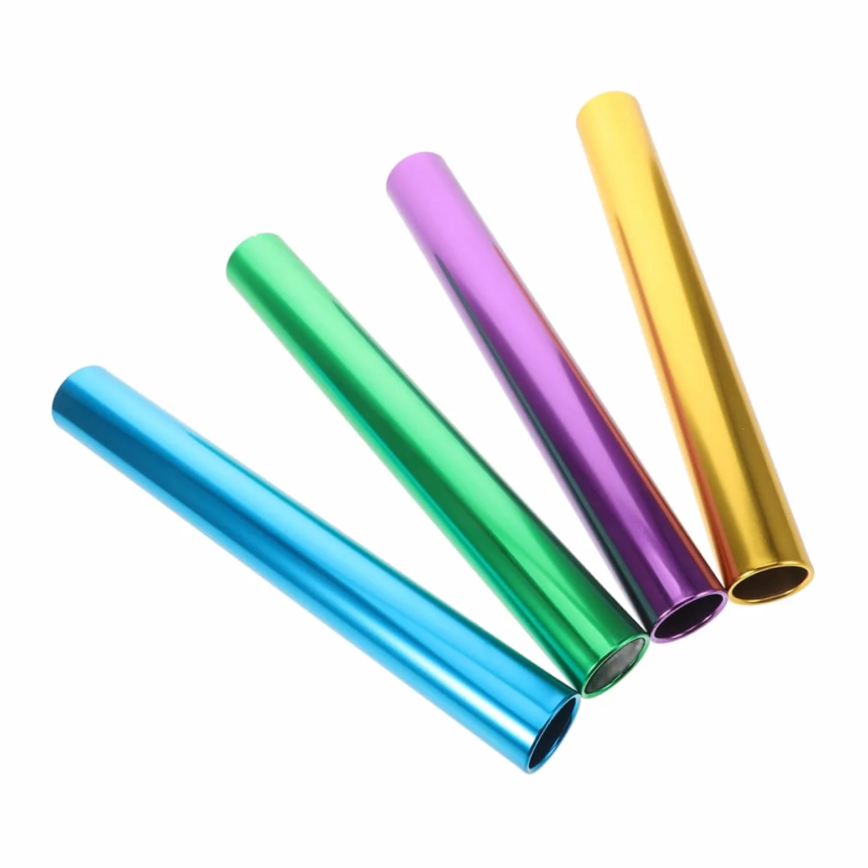 Bastones de Aleación de Aluminio Ligeros y Resistentes para Competición Escolar y Entrenamiento, Pack de 4 Piezas para Carreras de Pista