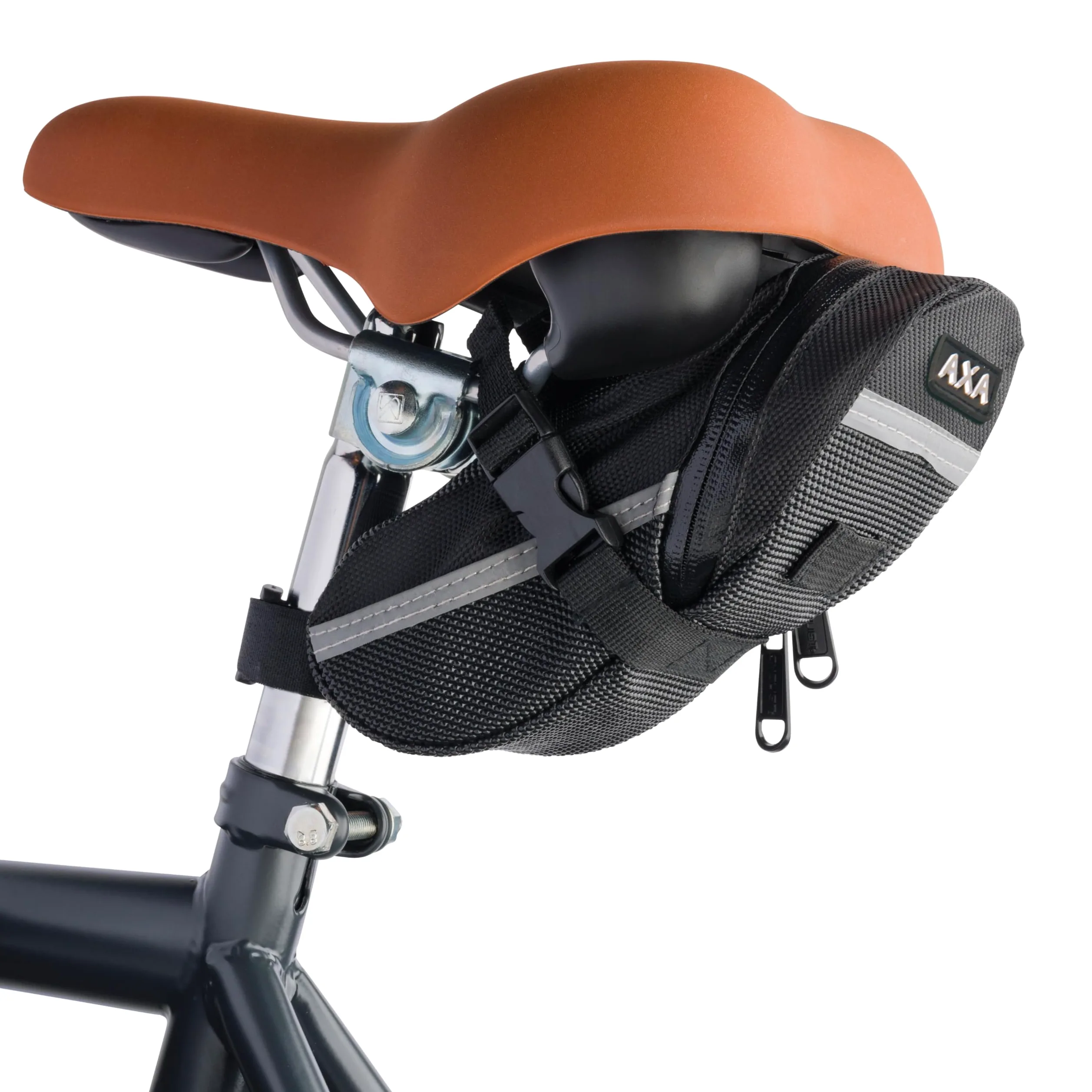 AXA Block XXL - Candado para cuadro + cadena ULC 100 con bolsa - Candado para bicicleta con cadena plug-in - Nivel de seguridad 12 - Longitud 100 cm - Llave no extraíble