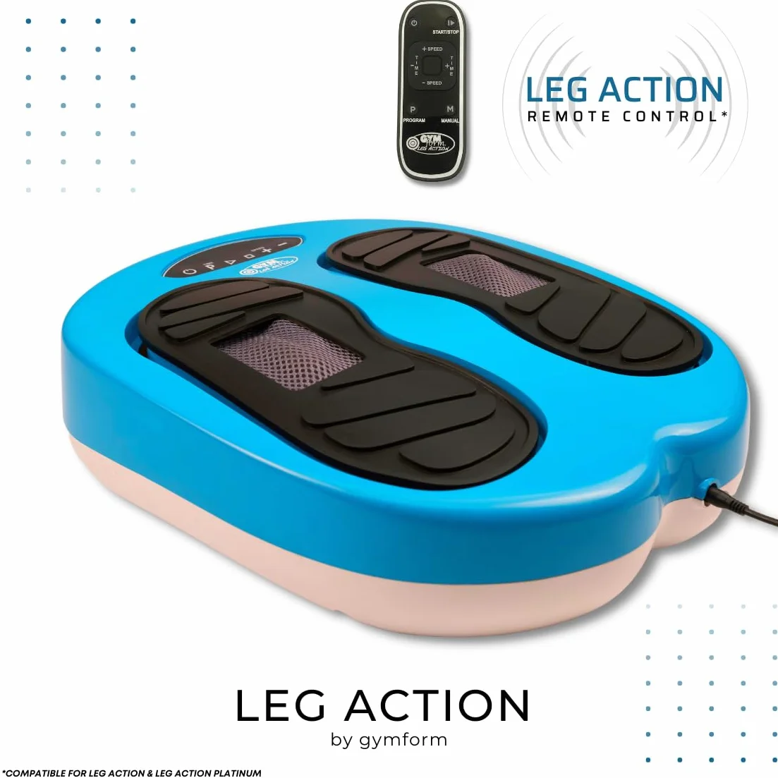 GYMFORM Masajeador de Pies y Piernas Shiatsu con Control Remoto, 6 Programas, 15 Velocidades