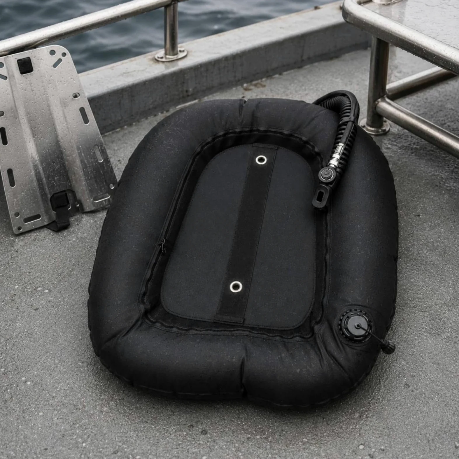 Chaleco de Flotabilidad para Buceo Compensador de Flotabilidad Trasera Vejiga para Doble Tanque EPDM 14 Pulgadas Diseño Organizado Adecuado para