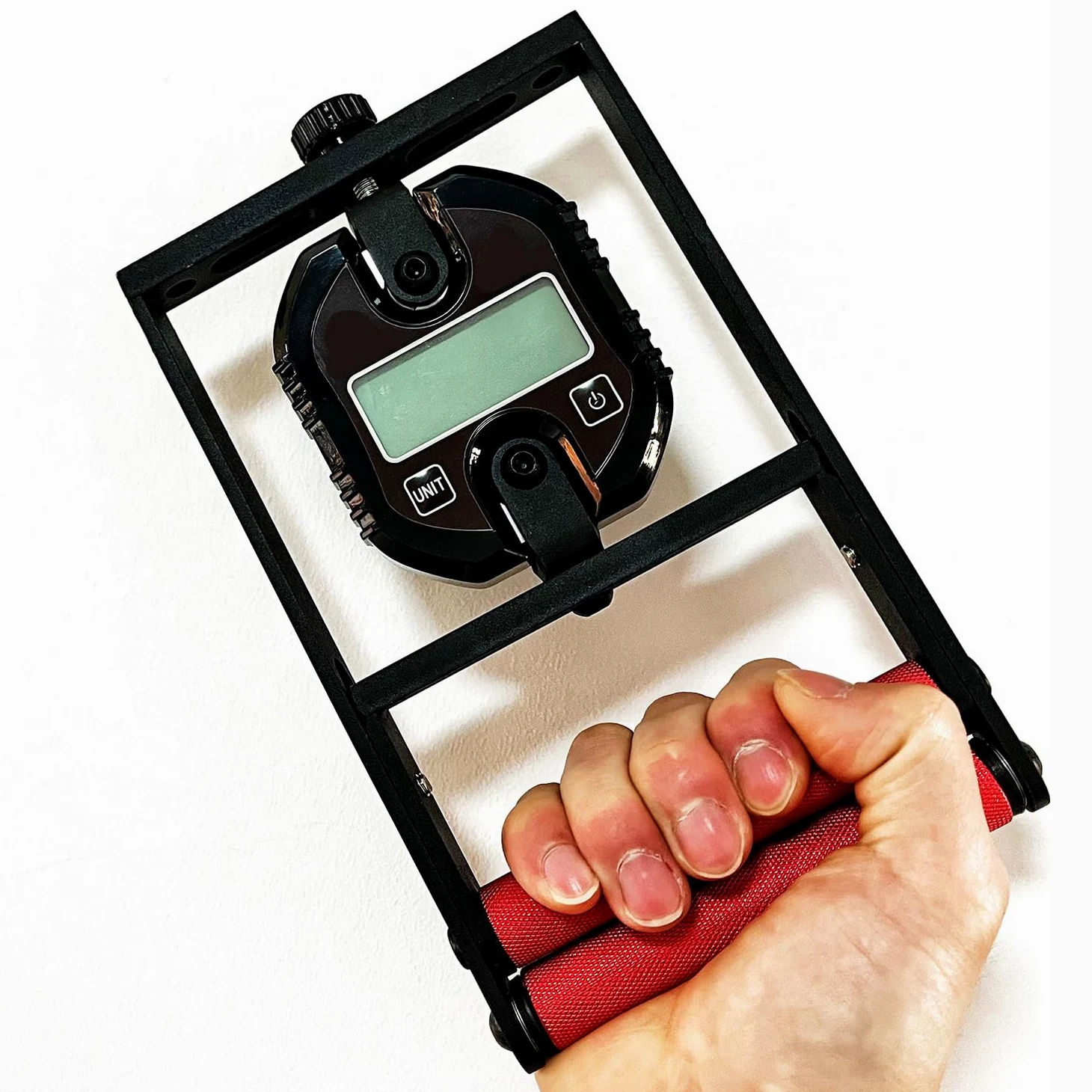 Medidor digital de fuerza de agarre, dinamómetro manual, acero estructural al carbono, carga máxima 330 lb/150 kg, para entrenamiento de fuerza de muñeca, antebrazo y dedos, para atletas, fitness en c