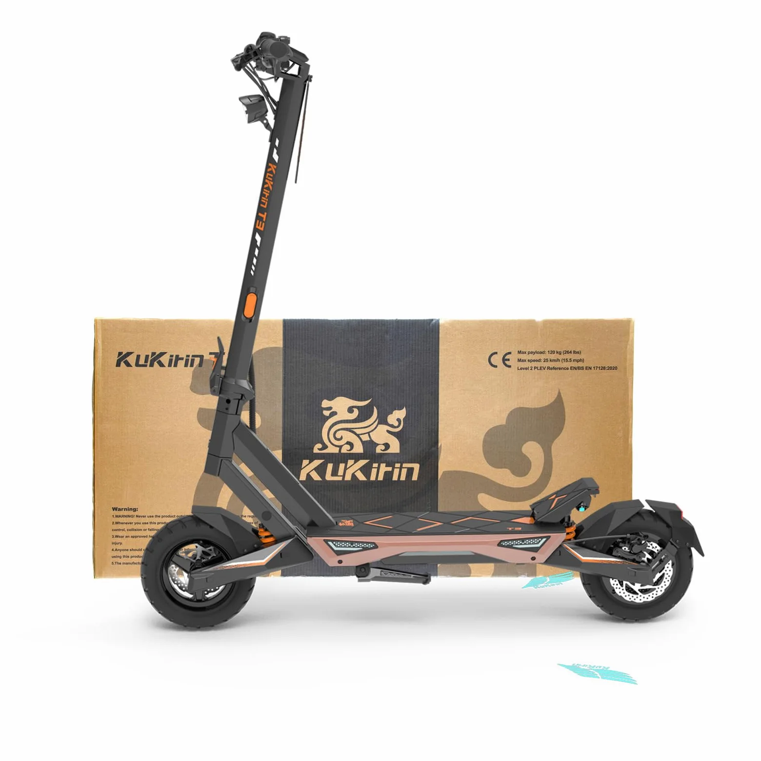 KuKirin T3 Scooter eléctrico para adultos, alcance de 58 km, motor robusto, plegable, neumático de 10 pulgadas, patinete eléctrico para ciudad y viajeros