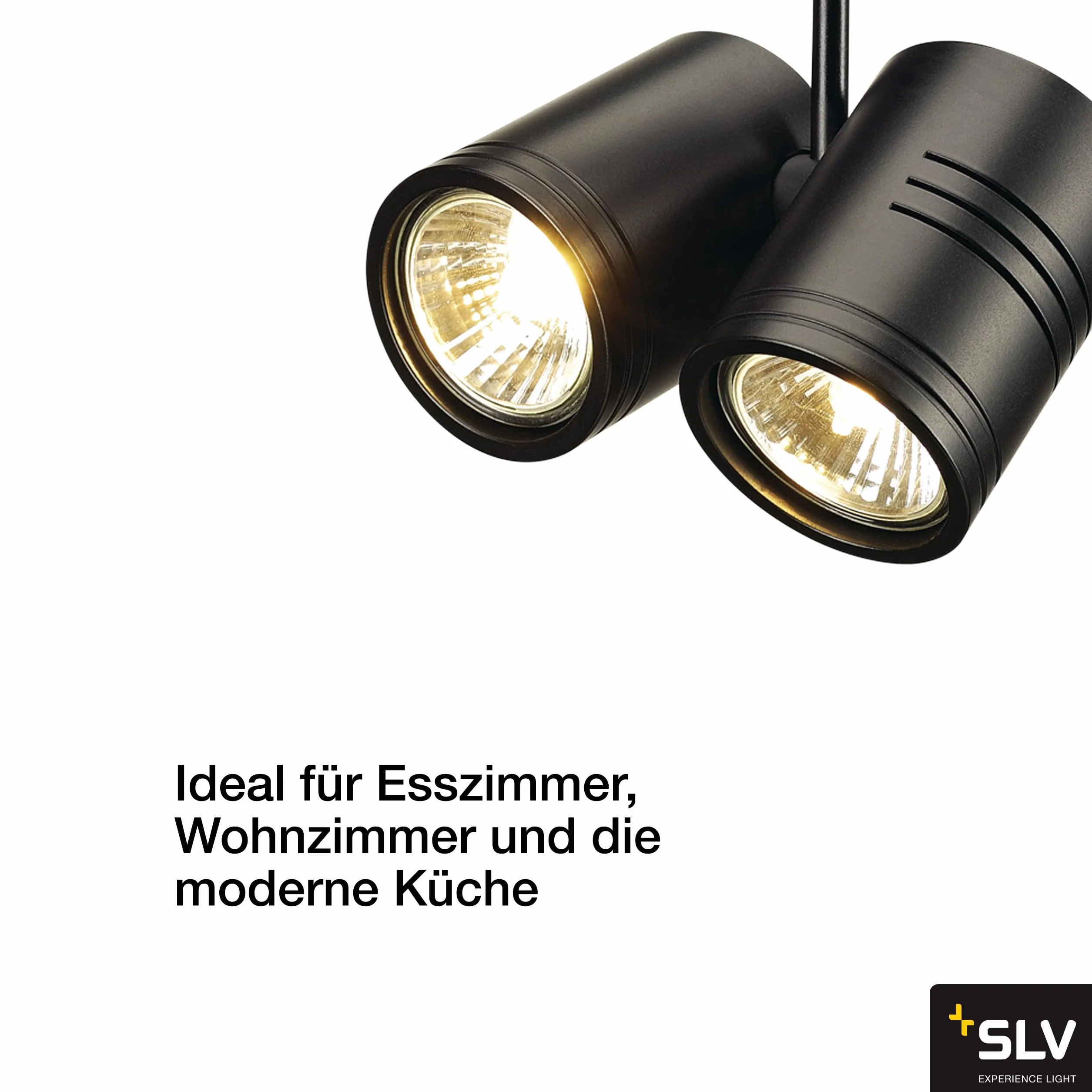BIMA 2 SLV Negro Trifásico Proyector LED Carril GU10 50W Luminaria Interior