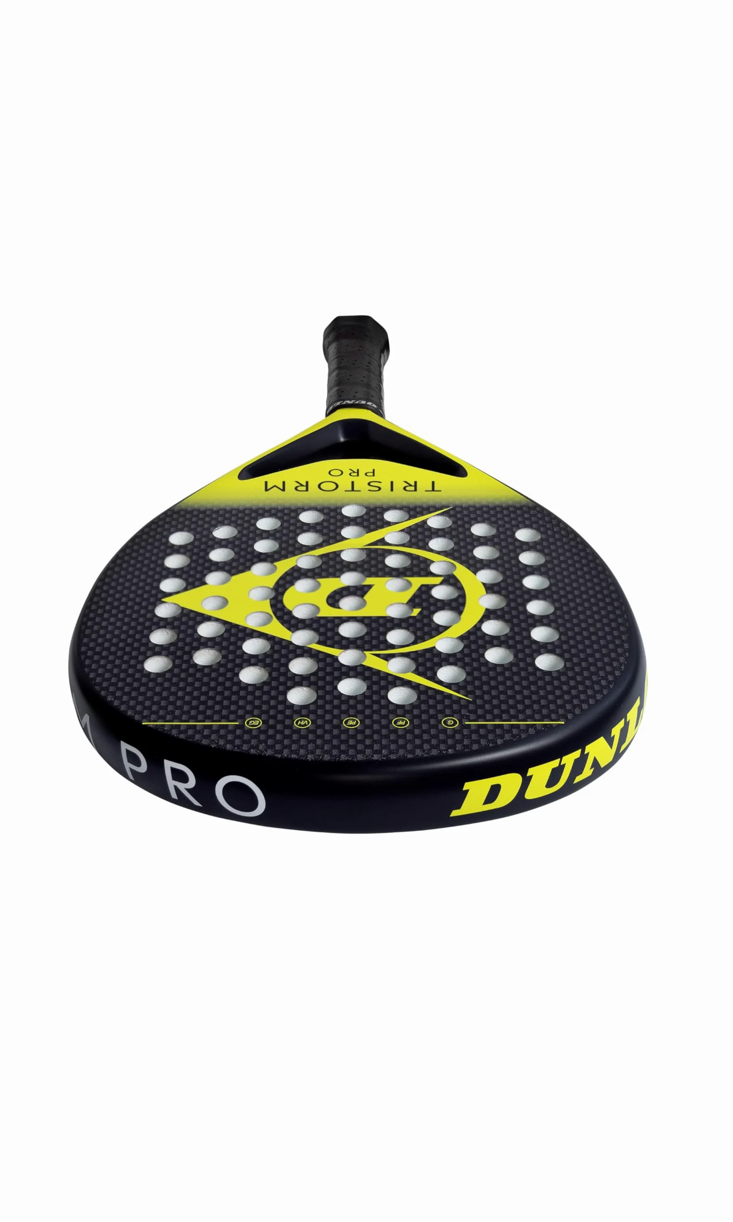 DUNLOP Tristorm Pala de Pádel – Forma Diamante, Marco de Grafito – Tecnología Power Frame – Acabado Extra Grip y Núcleo EVA Suave – Potencia y Control de Efecto