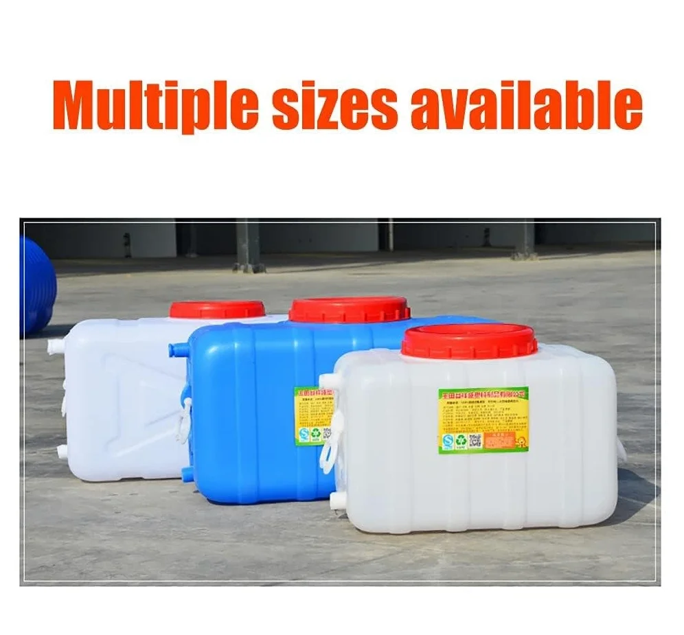 Tanque Almacenamiento Agua Rectangular Plástico Contenedor Almacenamiento Agua Purificada Grado Alimenticio Adecuado Exteriores
