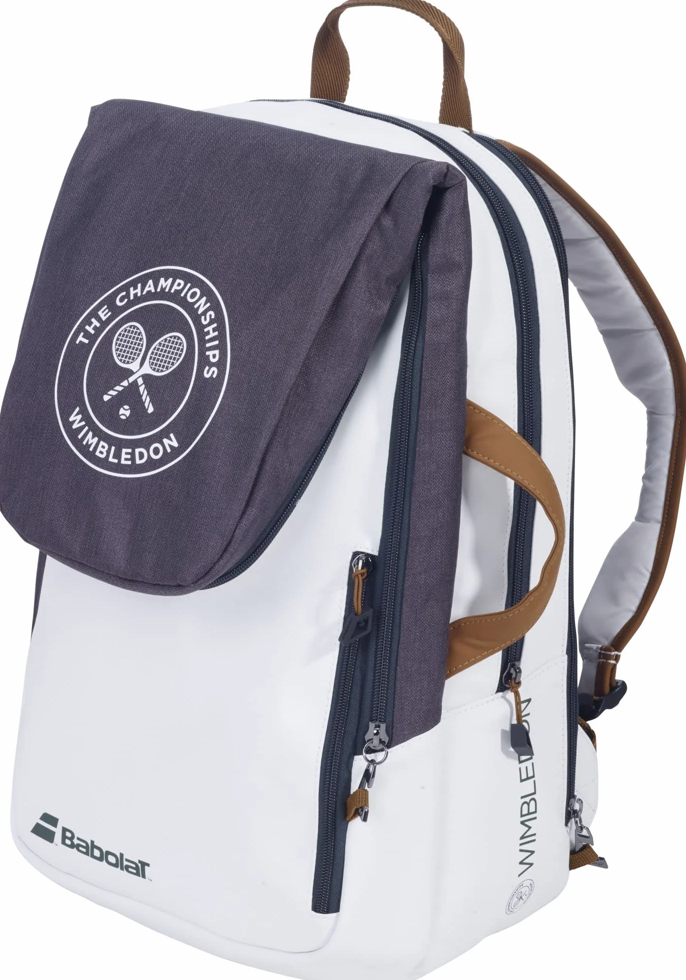Babolat Pure Wimbledon - Mochila de Tenis, Blanco y Gris, Talla única, Potente