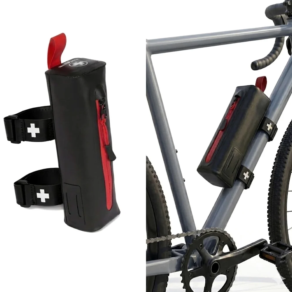 Kit de primeros auxilios para ciclista, compacto y resistente al agua, accesorio esencial para traumas y emergencias