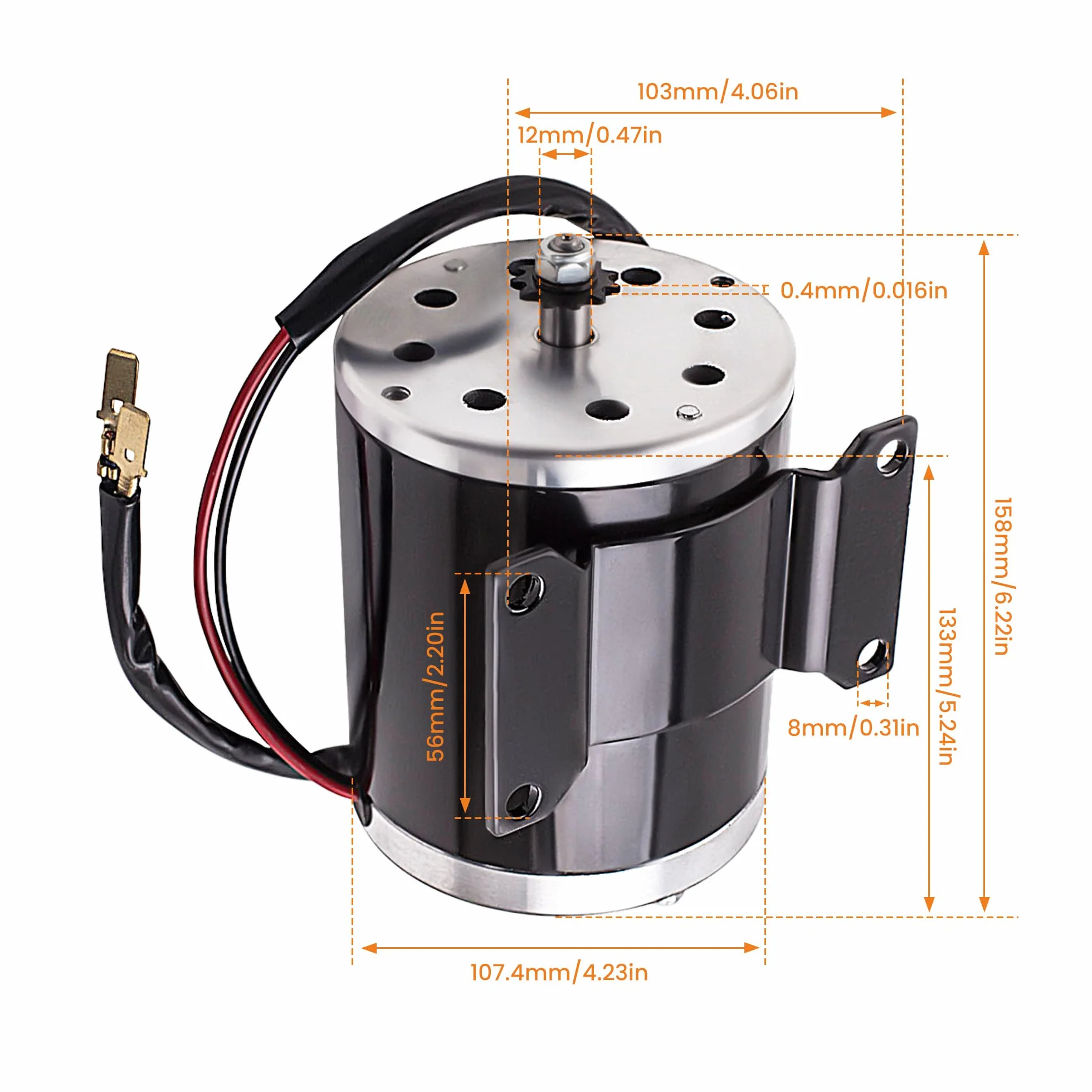 maXpeedingrods 500W DC24V Motor Elétrico Cepillado para Go-kart DIY Scooter E Bike