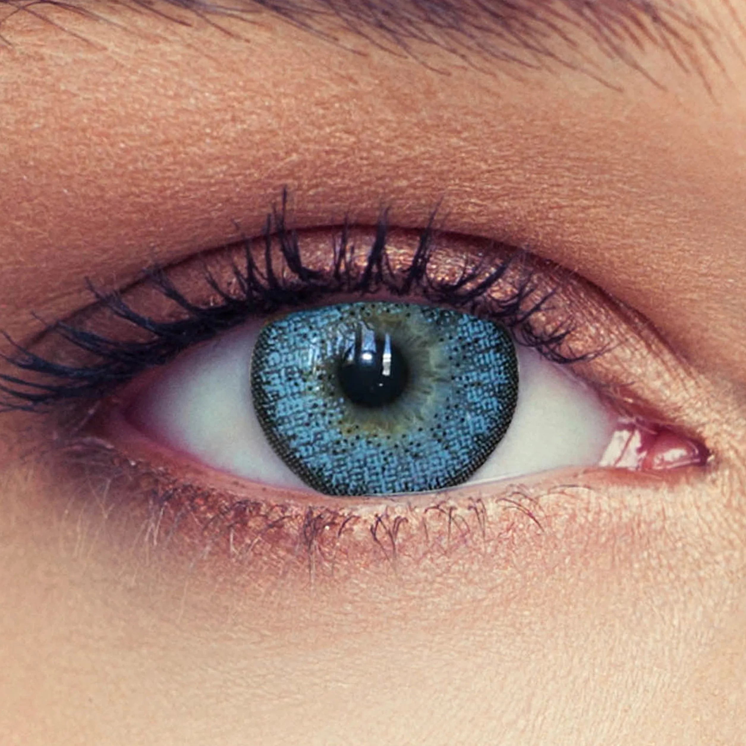 Lentillas de color Cielo Azul Natural, 3 meses sin graduación + estuche gratis