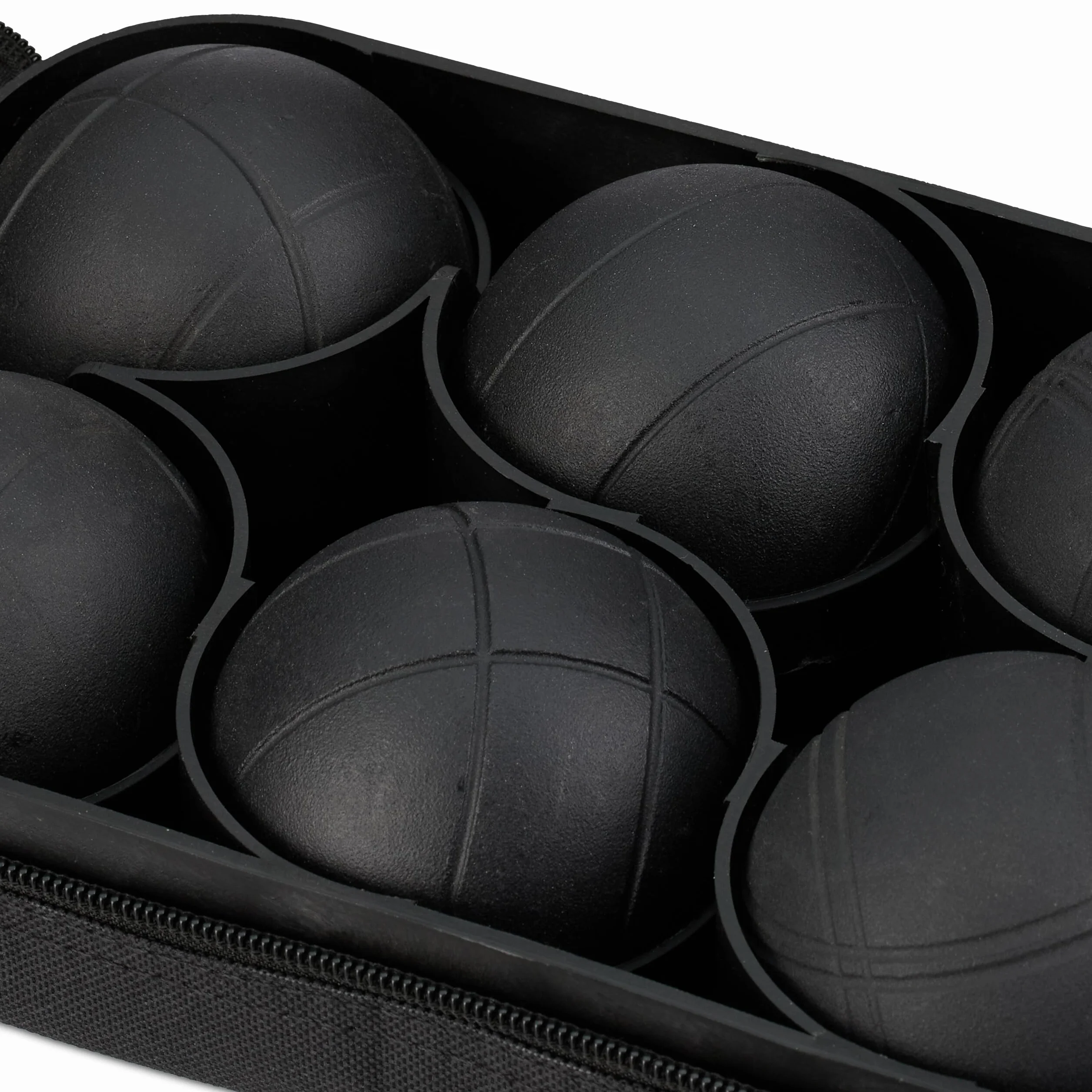 Relaxdays Set de Petanca Acero Juego Bolas Boccia con Boliche Cuerda Medición Bolsa Transporte Negro