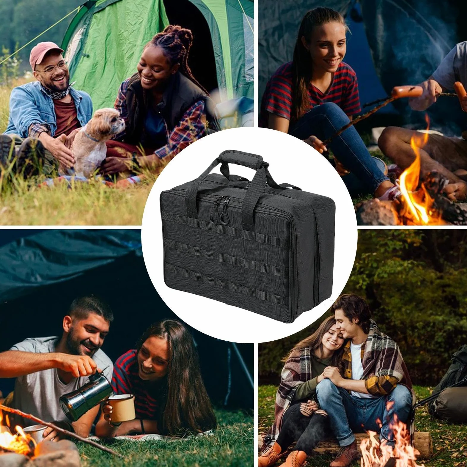 De Almacenamiento Para Camping Resistente E Impermeable | Organizador de Equipo de Camping de 46 Litros para Senderismo Playa Picnics Barbacoas Fin de Semana Viajes por Carretera y