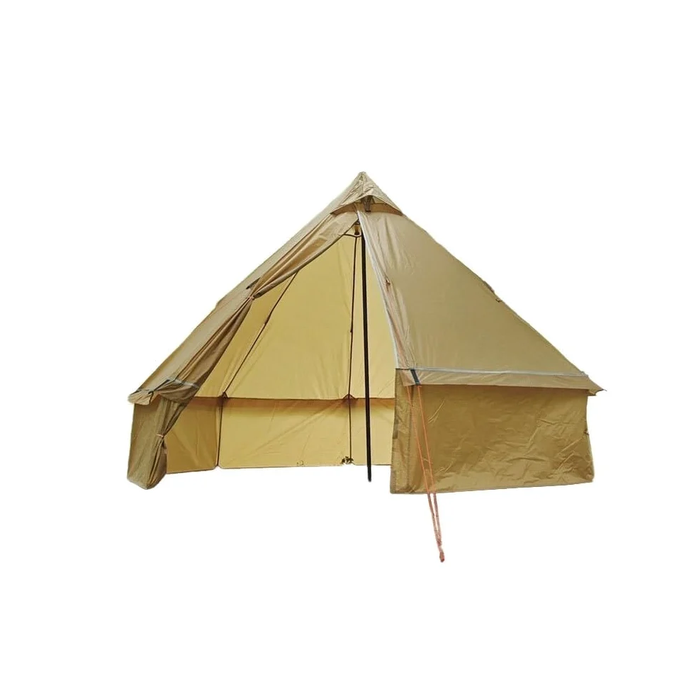 Tienda de campaña caliente para 4 estaciones con gato de estufa, para campamento de invierno, tienda de campaña 210T resistente al desgarro, con paño ignífugo, amplio refugio, para 2-4 personas al