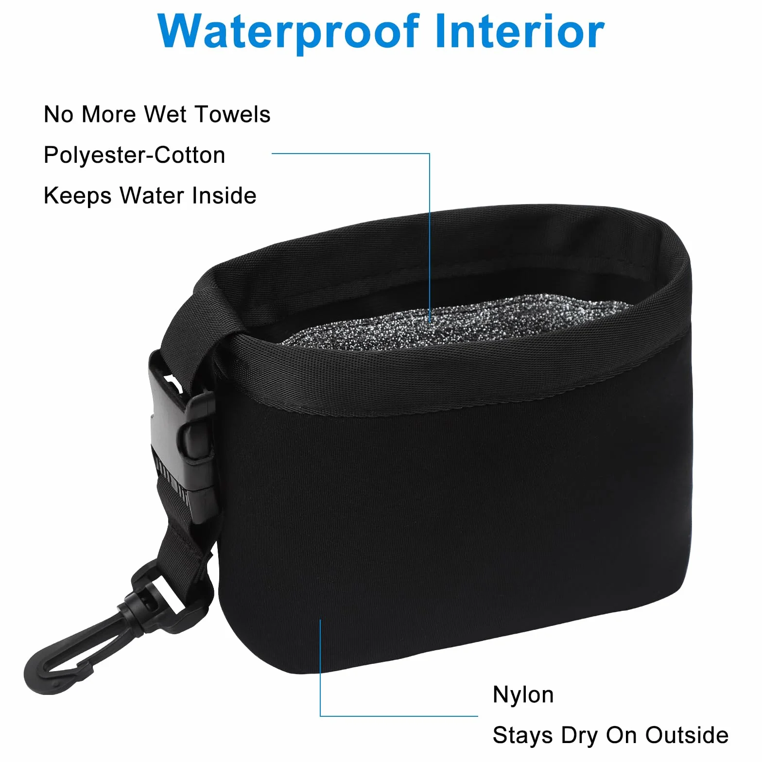 Bolsa de Limpieza para Palos de Golf y Pelotas de Golf Clip Desmontable Lavable a máquina Limpia