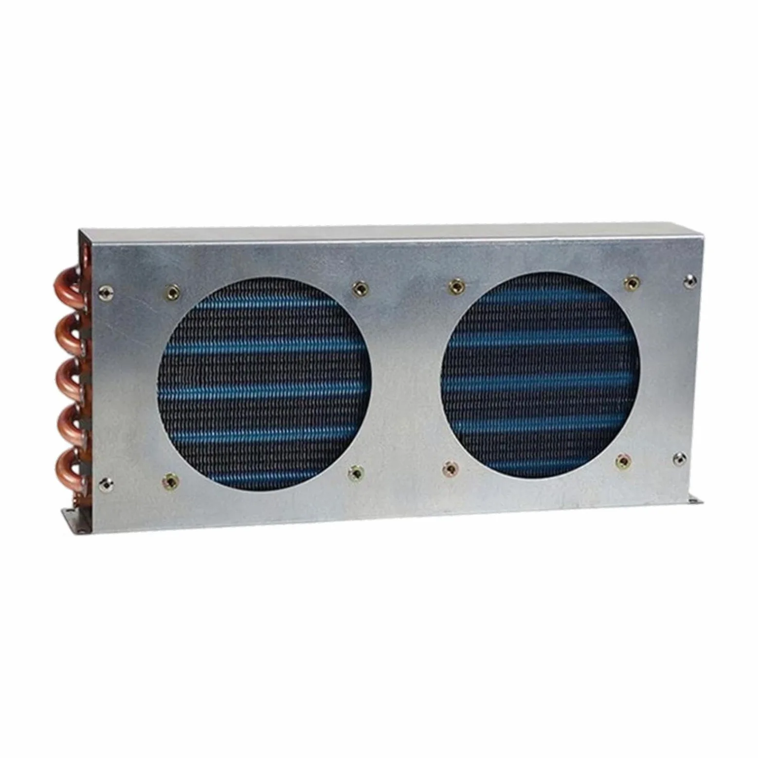 Sharplace Condensador para Refrigerador, Radiador de Refrigeración Por Aire, Intercambiador de de Tubo de Cobre Compacto, Pequeño Y Resistente para Equipo, 380x160x55mm
