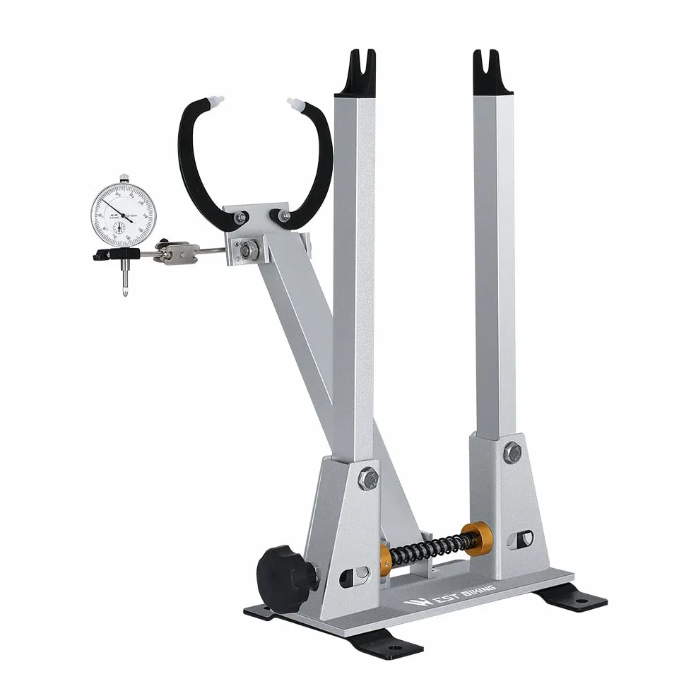 Soporte de centrado para bicicletas de bicicleta, con reloj de medición, ajuste de precisión de neumáticos, llantas, soporte de rueda , bicicleta de carretera, BMX, herramientas de