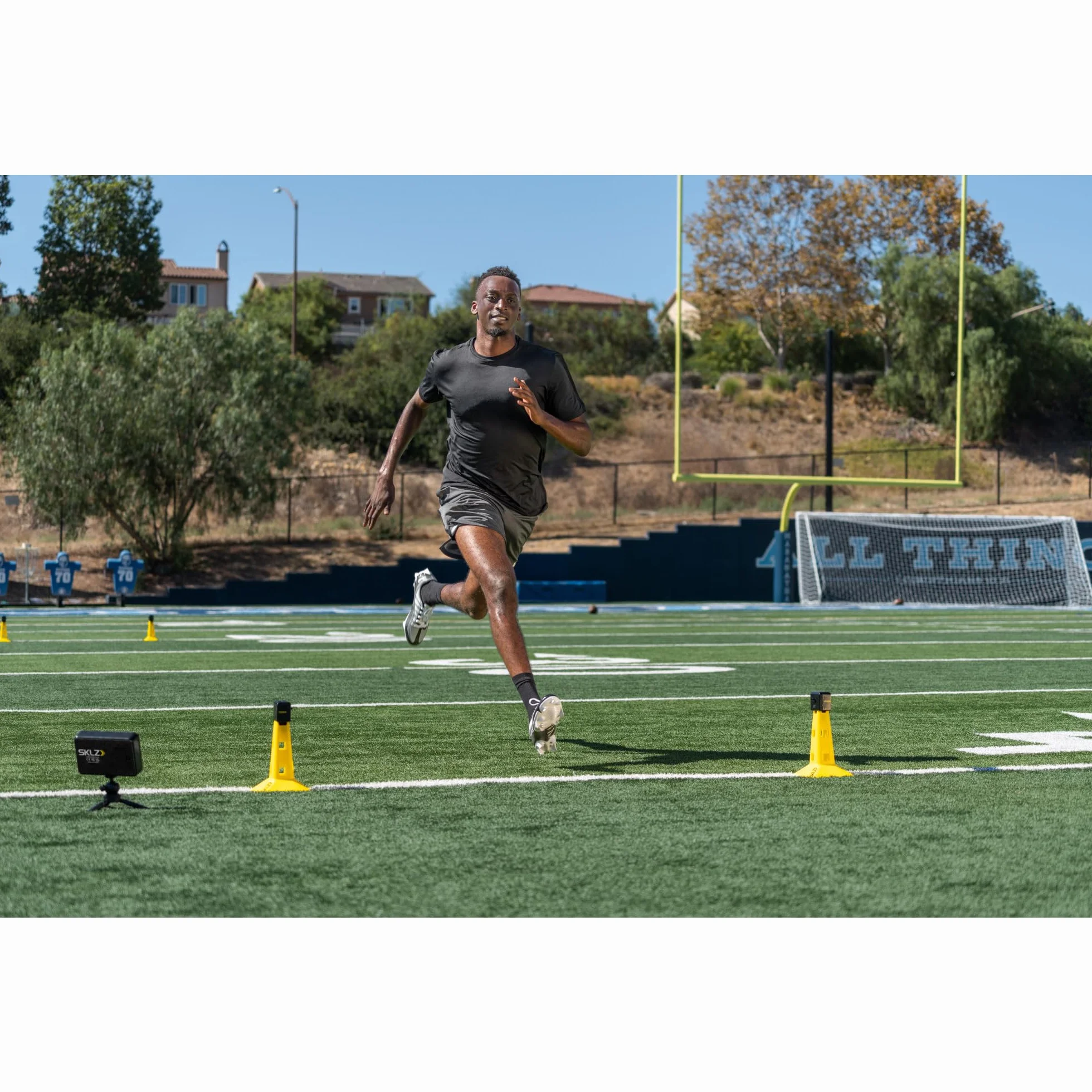 SKLZ Puertas de Velocidad Sistema de Entrenamiento con Sensores Cronómetro Bolsa de Transporte 45.72 Metros 50 Tiempos Interior Exterior Agilidad Potencia