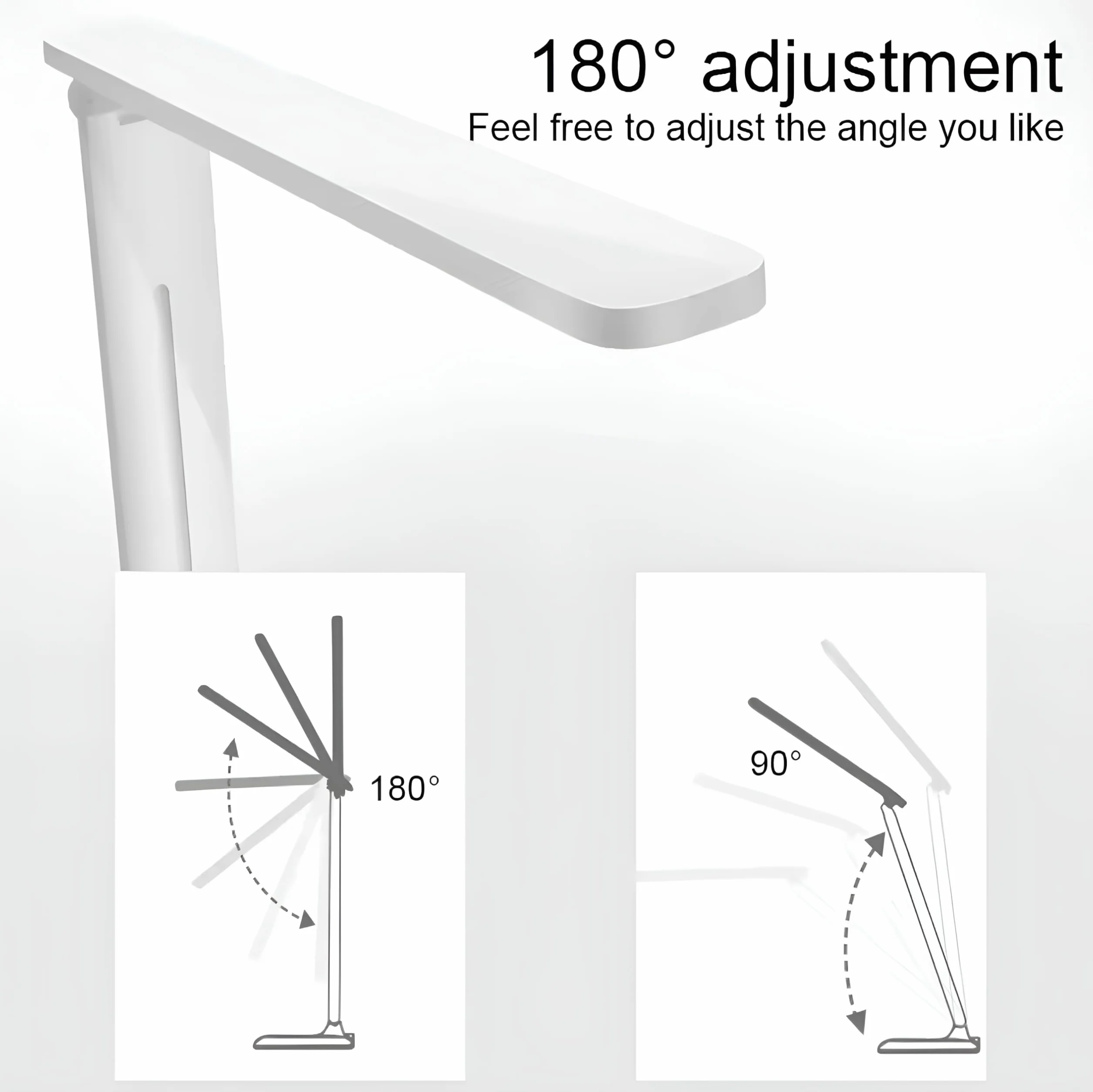 Lámpara de Escritorio LED Regulable con Control Táctil, 3 Modos de Luz y 3 Niveles de Brillo, Flexo Flexible 180° para Lectura y Oficina