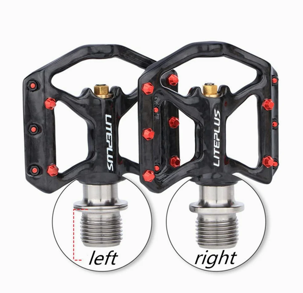 Pedal de Carbono de Titanio Antideslizante para Bicicleta de Carretera Brompton - Súper Ligero con 3 Rodamientos