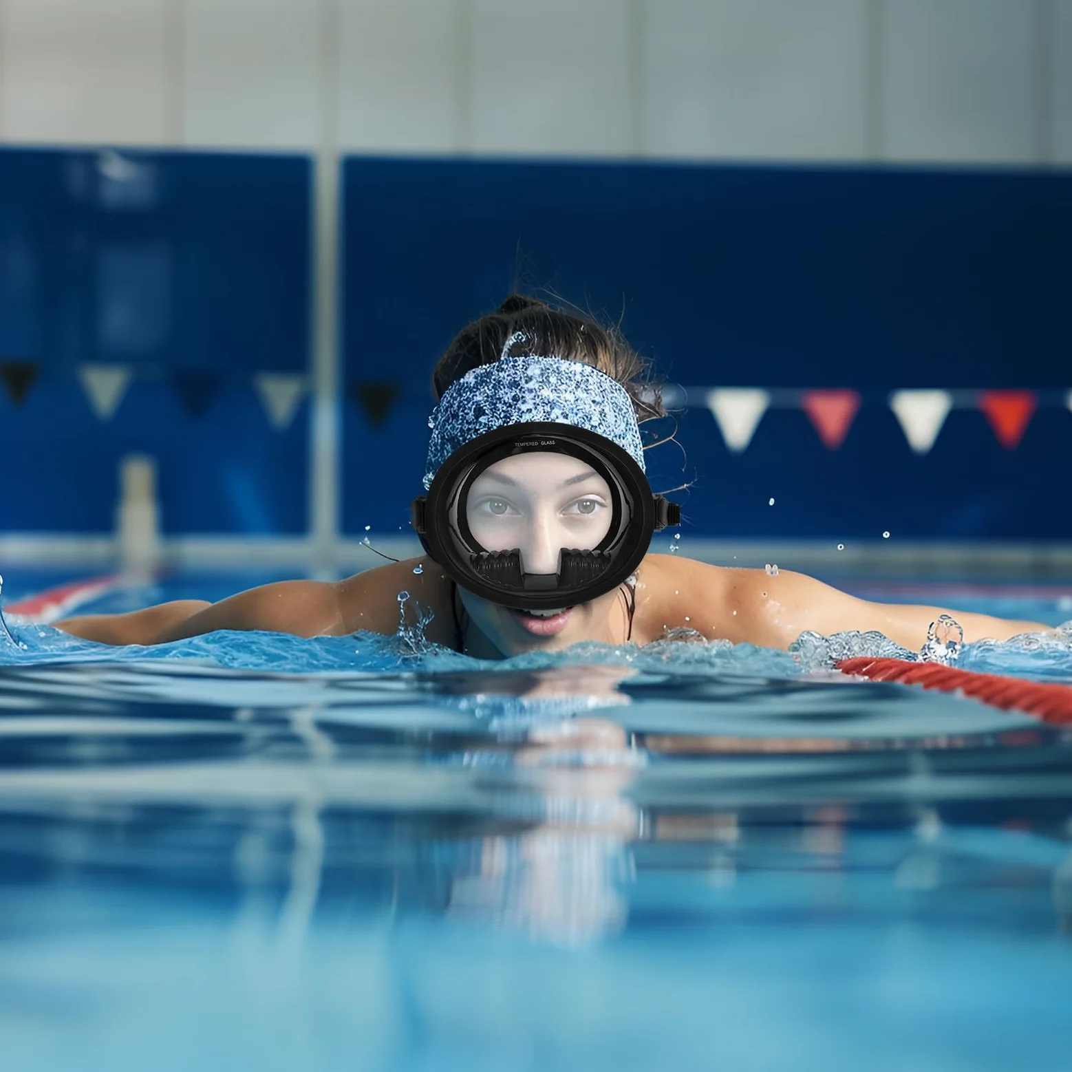 BESPORTBLE Gafas de Buceo Amplio Ángulo de Visión Antivaho Lente de Vidrio Templado y Silicona Cómoda y Protección contra Fugas para Natación y Buceo