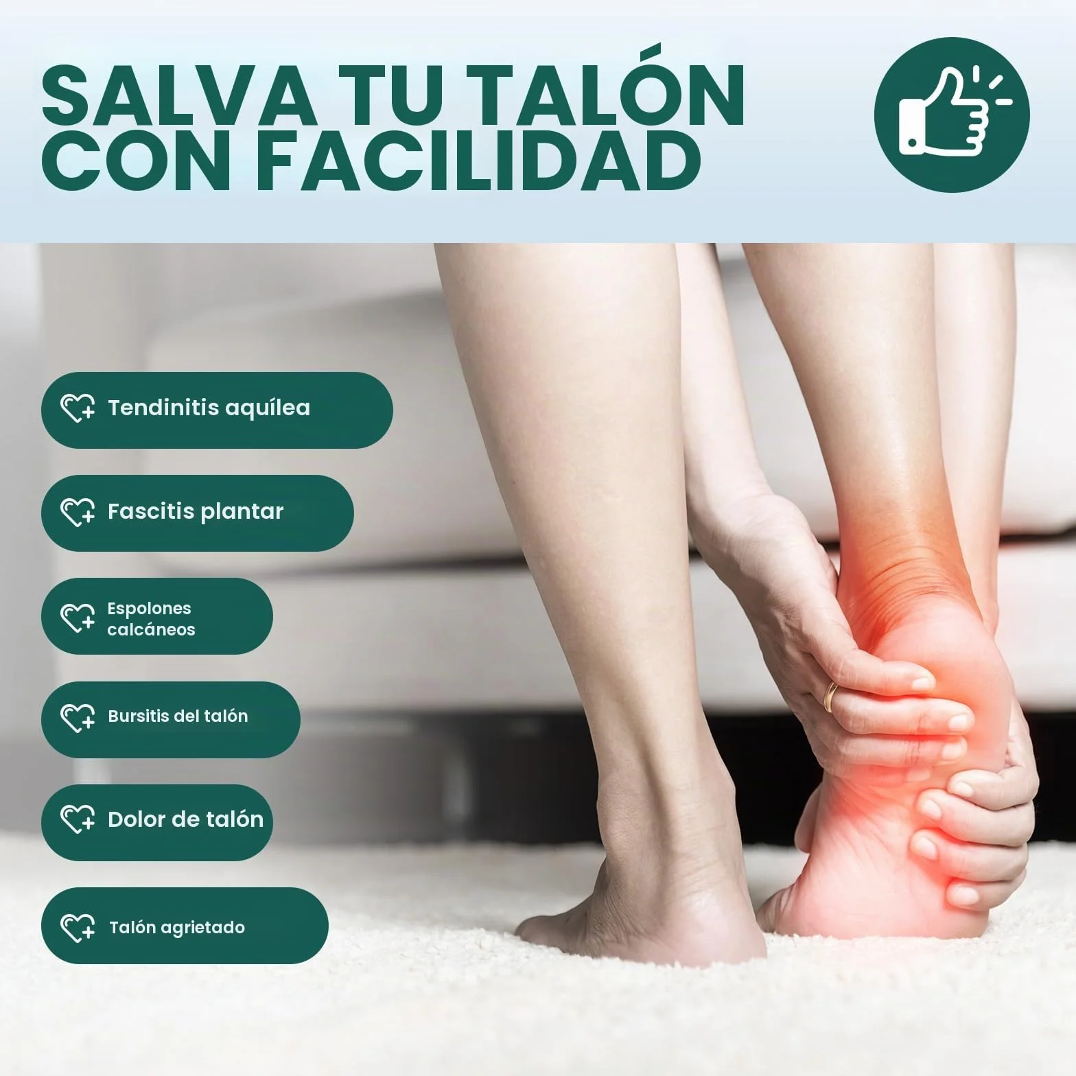 Welnove Protector de talón para fascitis plantar, talón de gel mujer hombre espolones plantillas tendinitis Aquiles Negro Large EU 42-47