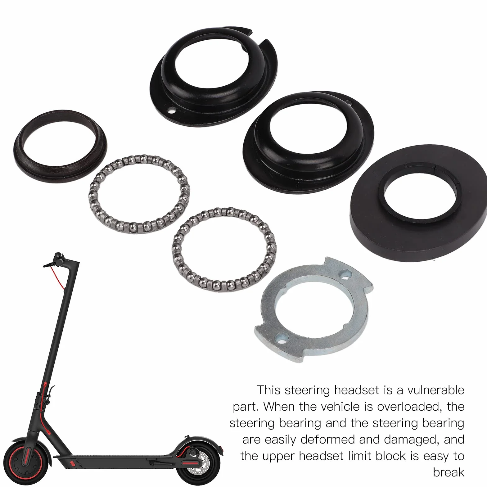 BuyWeek Rodamiento de Bolas de Dirección Cuenco de Rodamiento de Auriculares para Xiaomi M365/PRO/PRO2 de Acero de Scooter Eléctrico