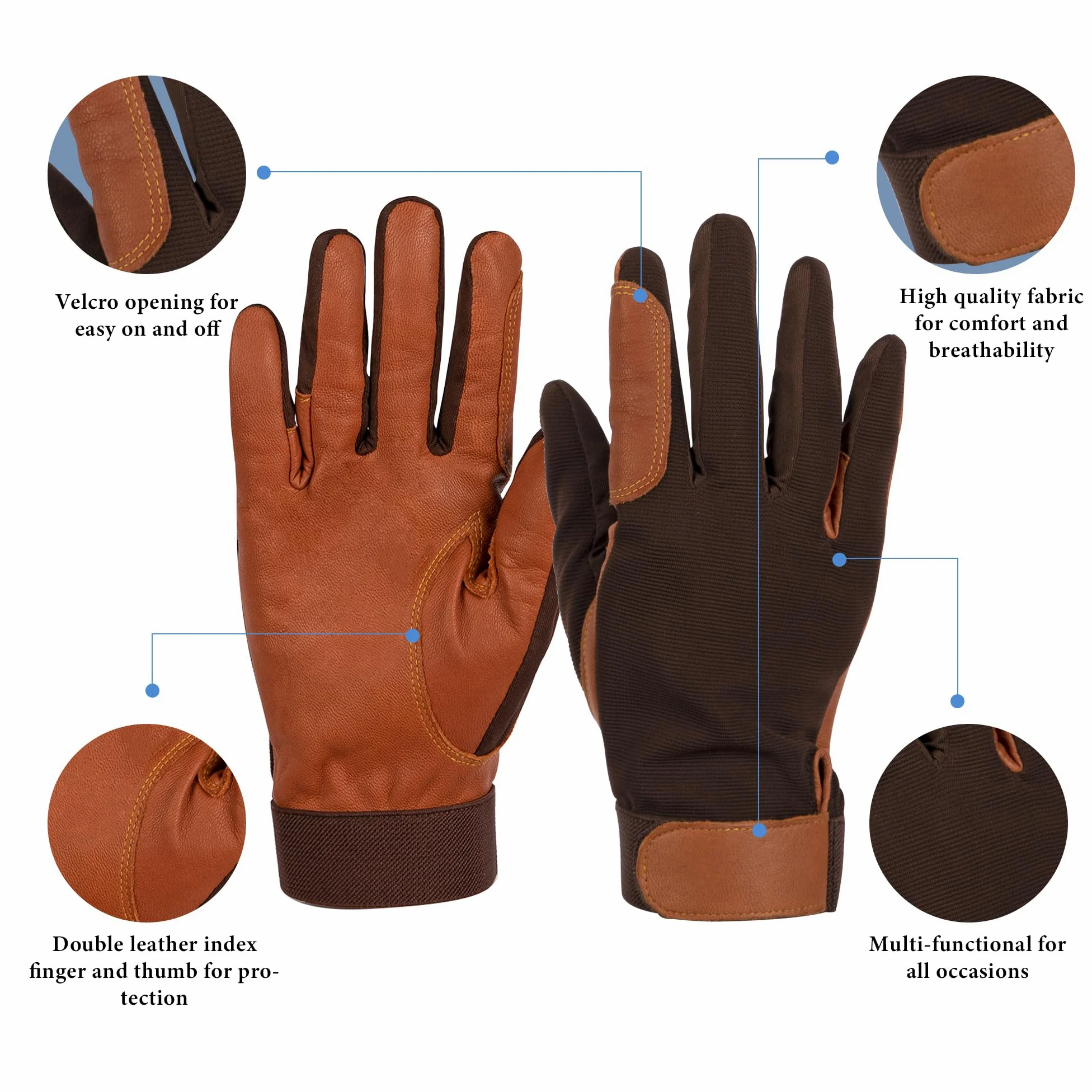 Guantes de equitación para hombres y mujeres Guantes ecuestres transpirables para exteriores a caballo Ciclismo Correr Multi Deportes