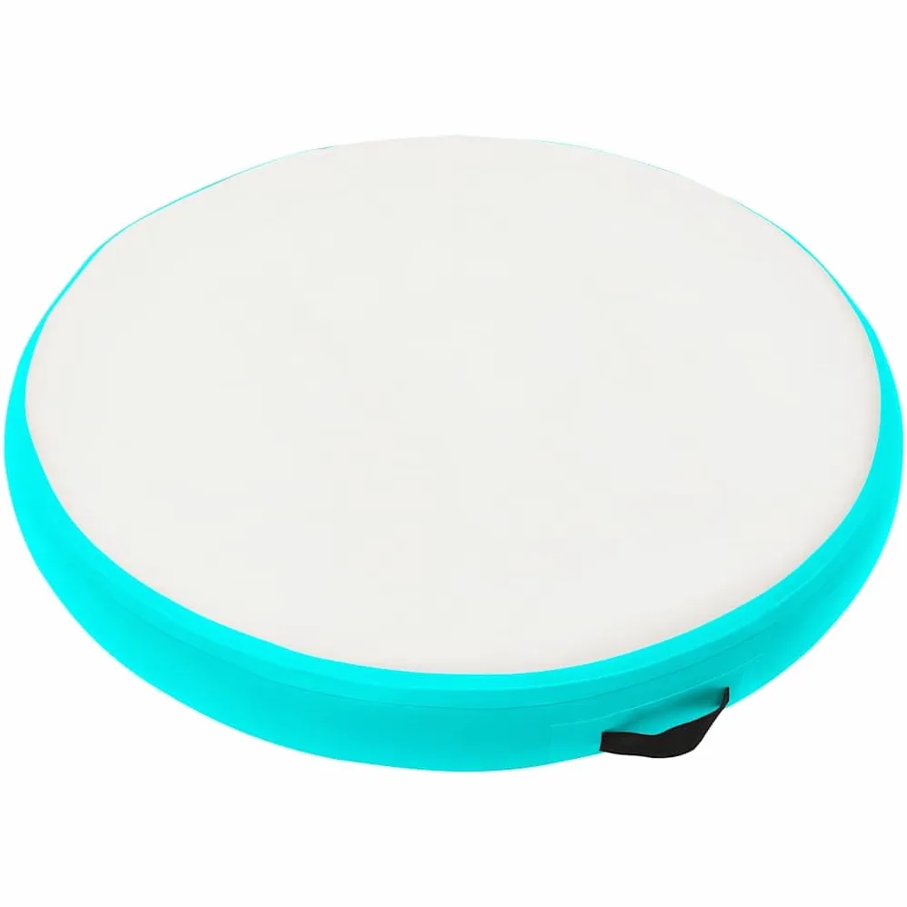 vidaXL Esterilla Inflable de Gimnasia y Bomba Estera Ejercicio Colchoneta Yoga Parque Escuela Clube Deportivo Antideslizante PVC Verde 100x100x10 cm