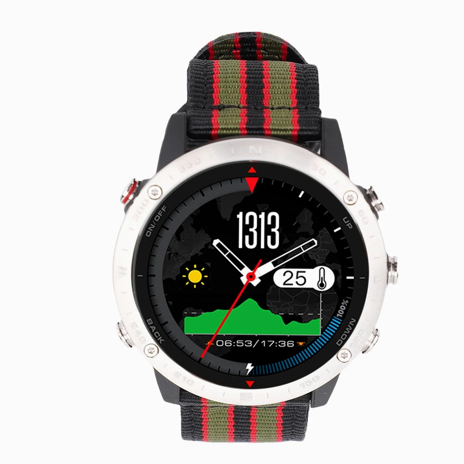Reloj Deportivo Inteligente, Ordenador de Buceo Ligero de Nailon de Aleación de Ti con Sensor de Profundidad de Barómetro para Nadar, Bucear y Bucear
