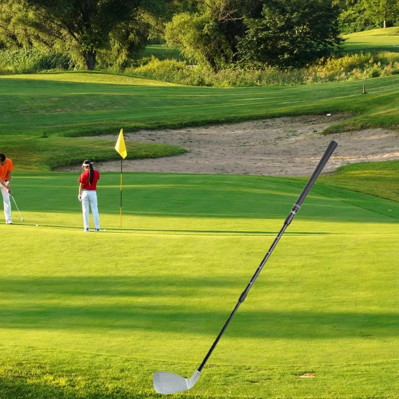 F Fityle Golf Wedge Golf Chipper Club telescópico Equipo de aleación de Aluminio con Escala PRÁCTICO Ajustable Club