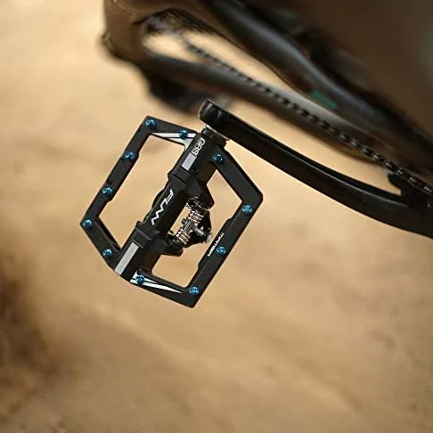 Funn Mamba Pedales Automáticos MTB, Una Cara, Calas SPD (Verde) | cuerpo aleación 6061 CNC, eje CrMo 9/16, rodamiento sellado con casquillo DU, para BMX y gravel
