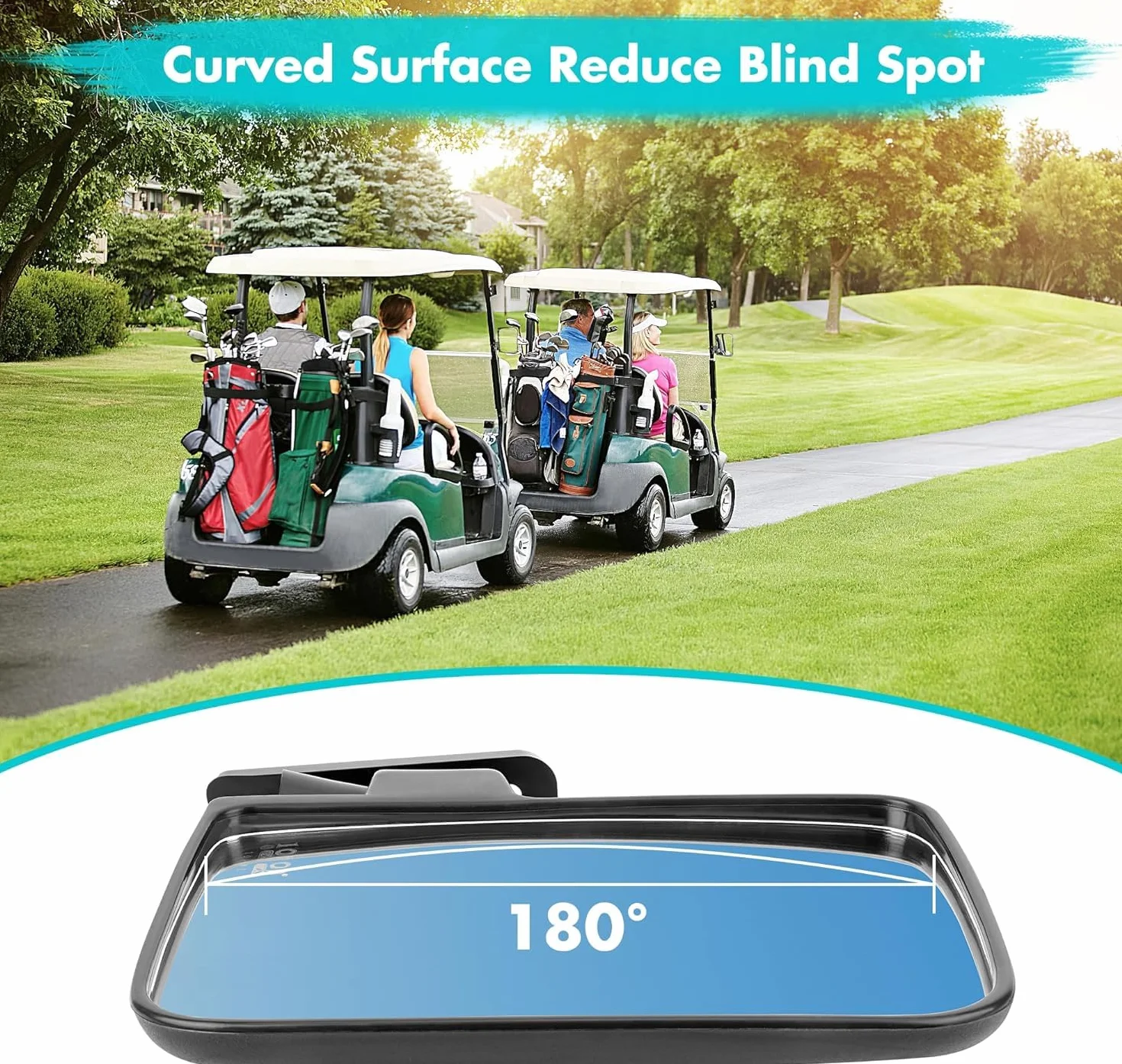 Espejos laterales de carrito de golf para Club Car EZ-GO Yamaha