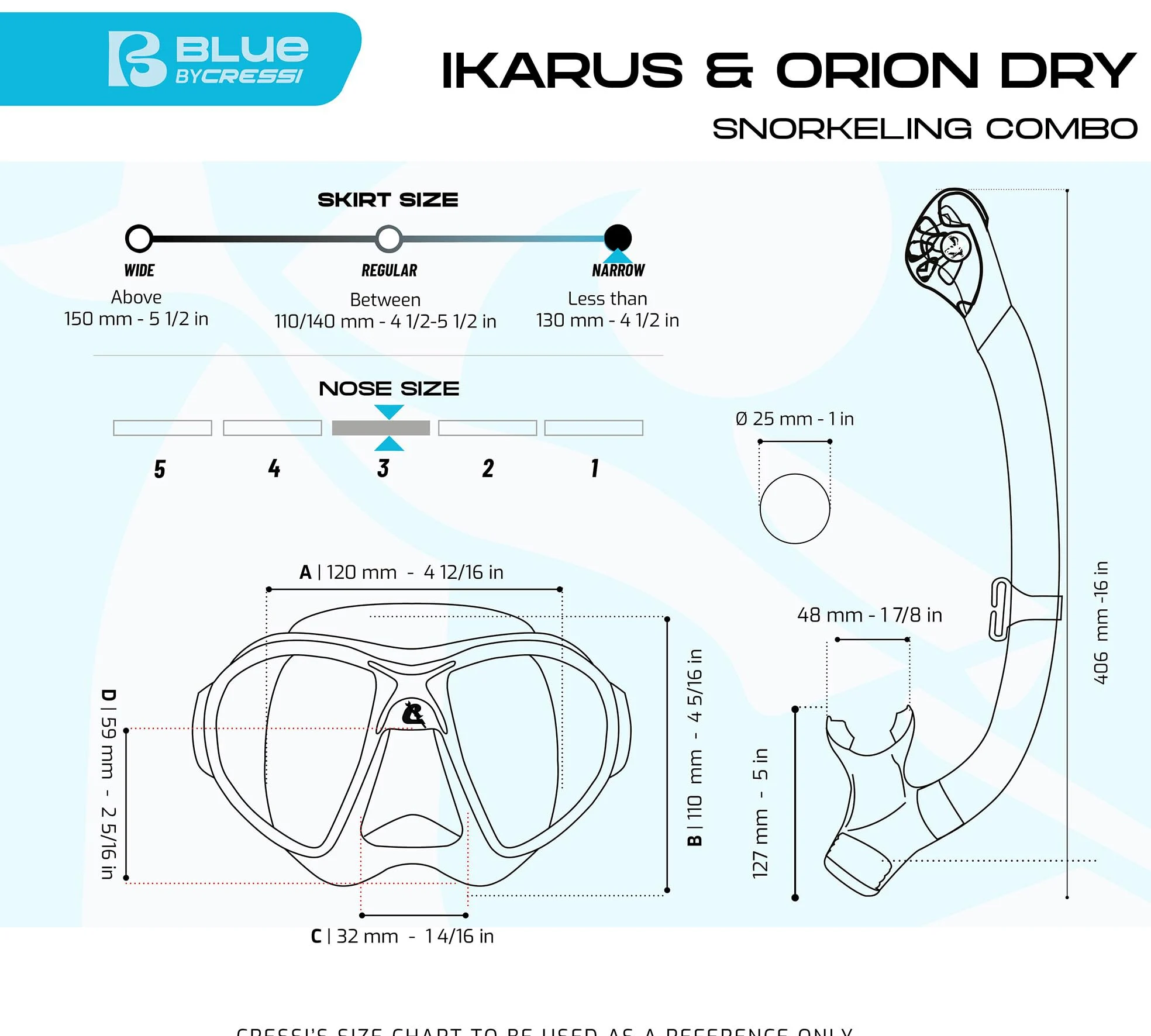 CRESSI Ikarus & Orion Kits Máscara Tubo