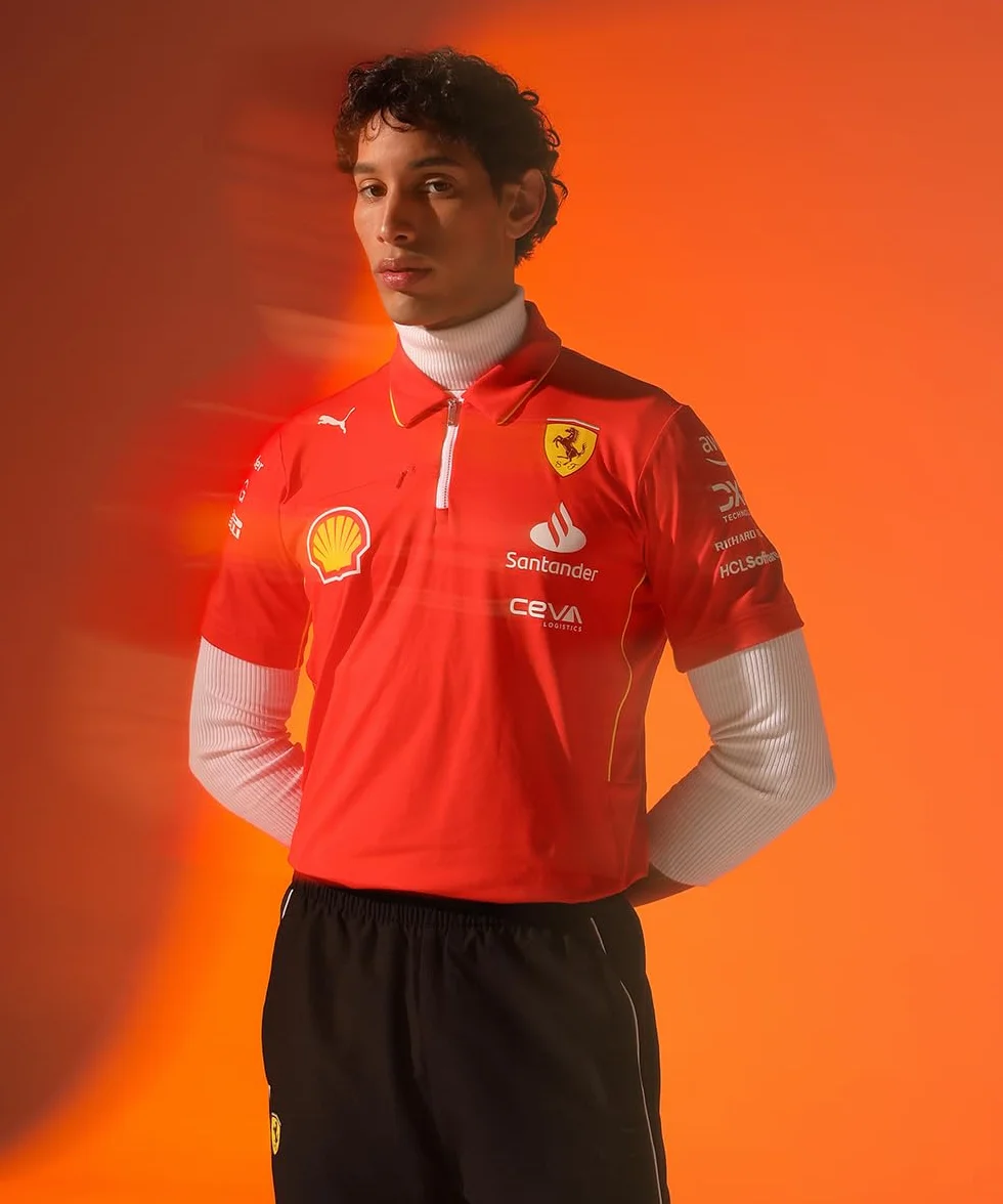 Polo del Equipo Profesional Scuderia Ferrari 2024 para Hombre - Rojo