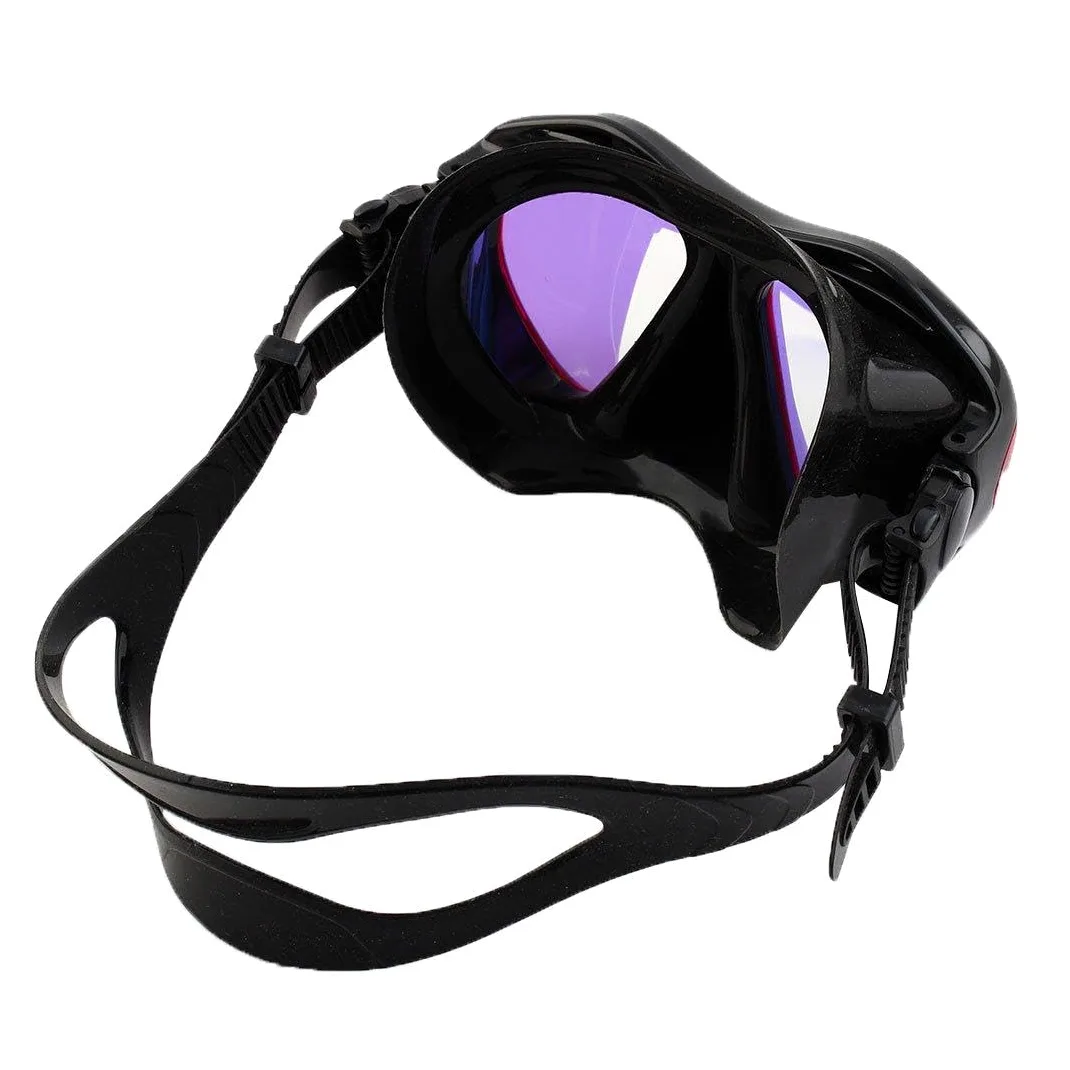 Ruilogod Set de snorkel seco Conjunto de correa ajustable Sin marco de buceo Gafas Gafas Snorkel Tube Rojo