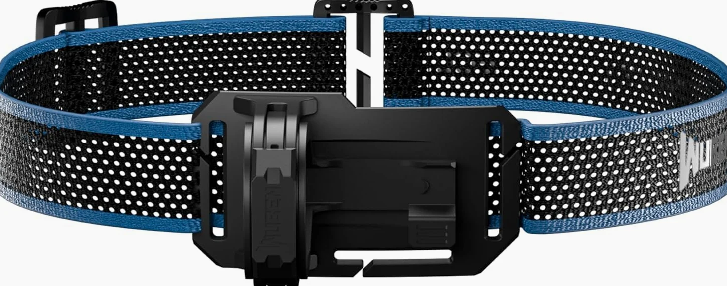 WUBEN X0 Soporte de linterna frontal ajustable, cinta LED para linterna de cabeza recargable, para exteriores, camping, senderismo, pesca, senderismo, herramienta (linterna no incluida)