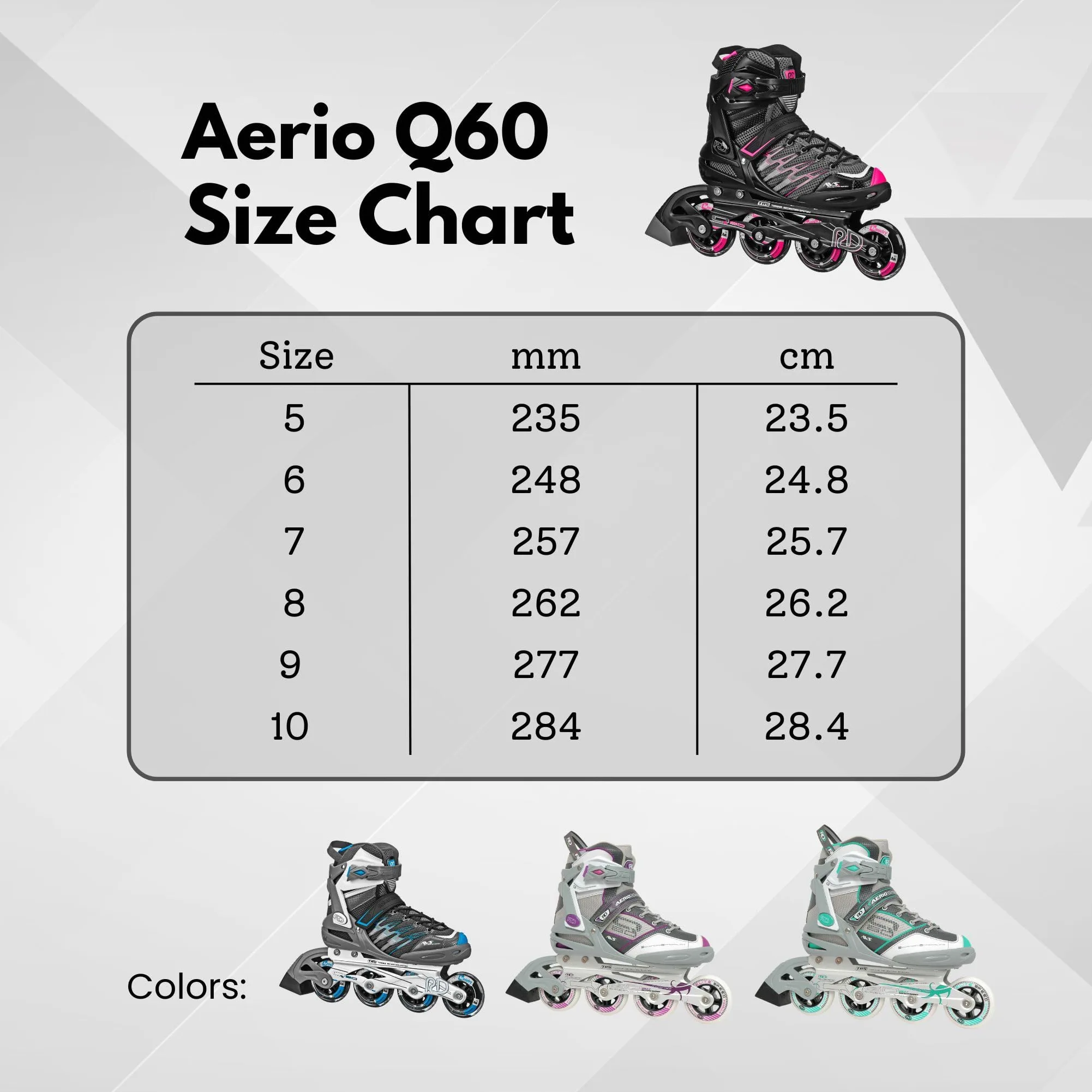 Roller Derby Aerio Q-60 Patines en línea para Mujer