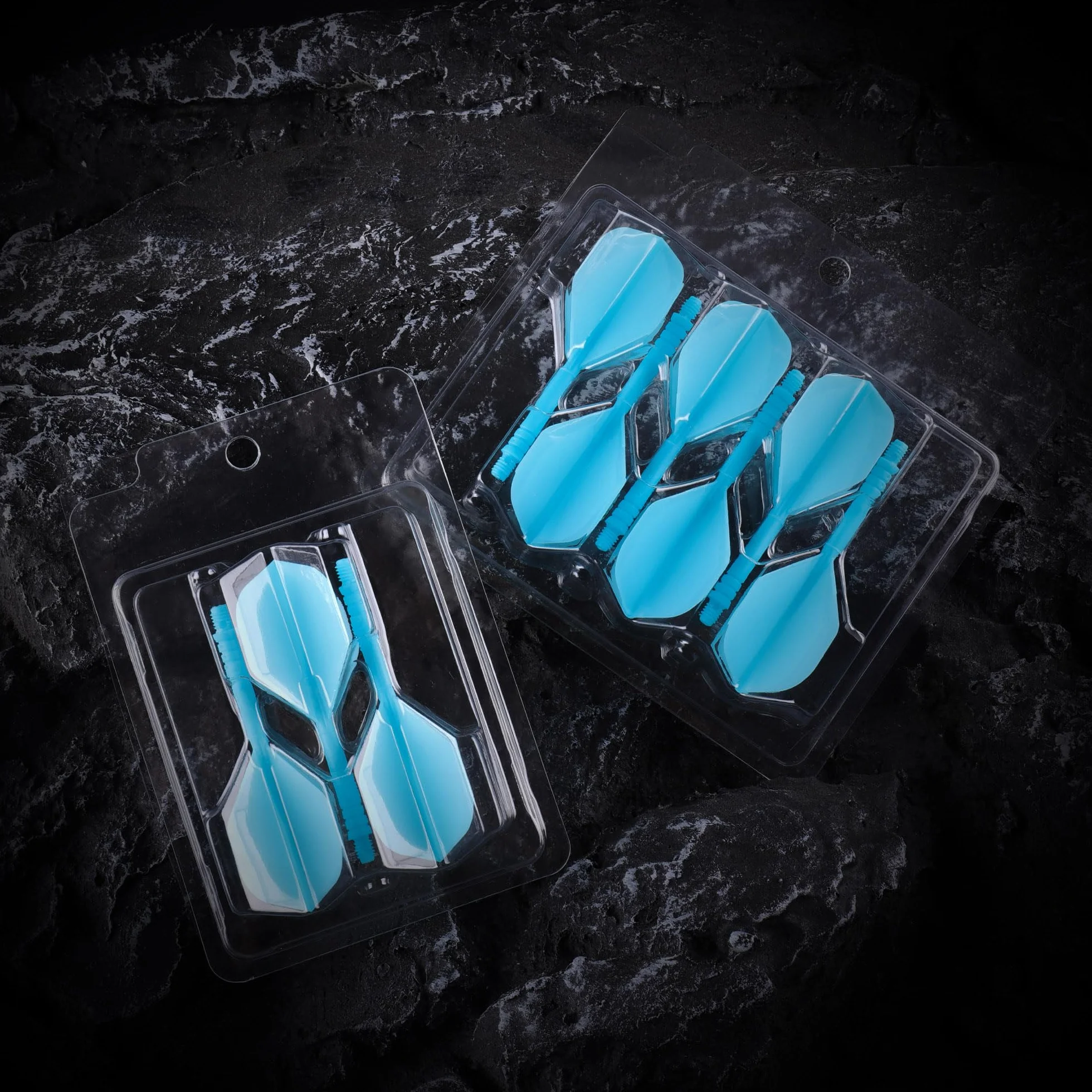CyeeLife Plumas de Dardos integradas y cañas para Dardos, Precision Moulded 2 en 1 y cañas de Dardos, vástago de Dardos, Accesorios Profesionales para Dardos, Paquete de 9