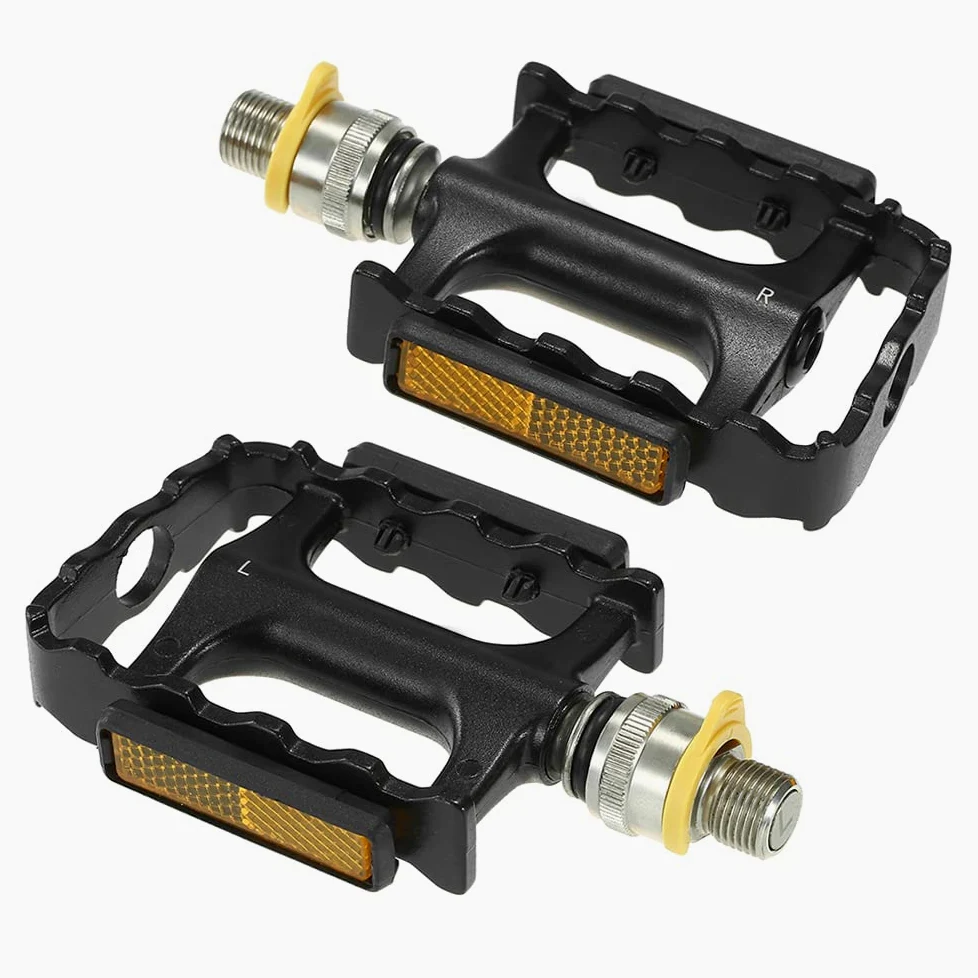 Lixada Pedales de Bicicleta de montaña Pedales de liberación rápida Pedal de Plataforma de Ciclismo MTB con Adaptador Extensor de Pedal (Opcional)
