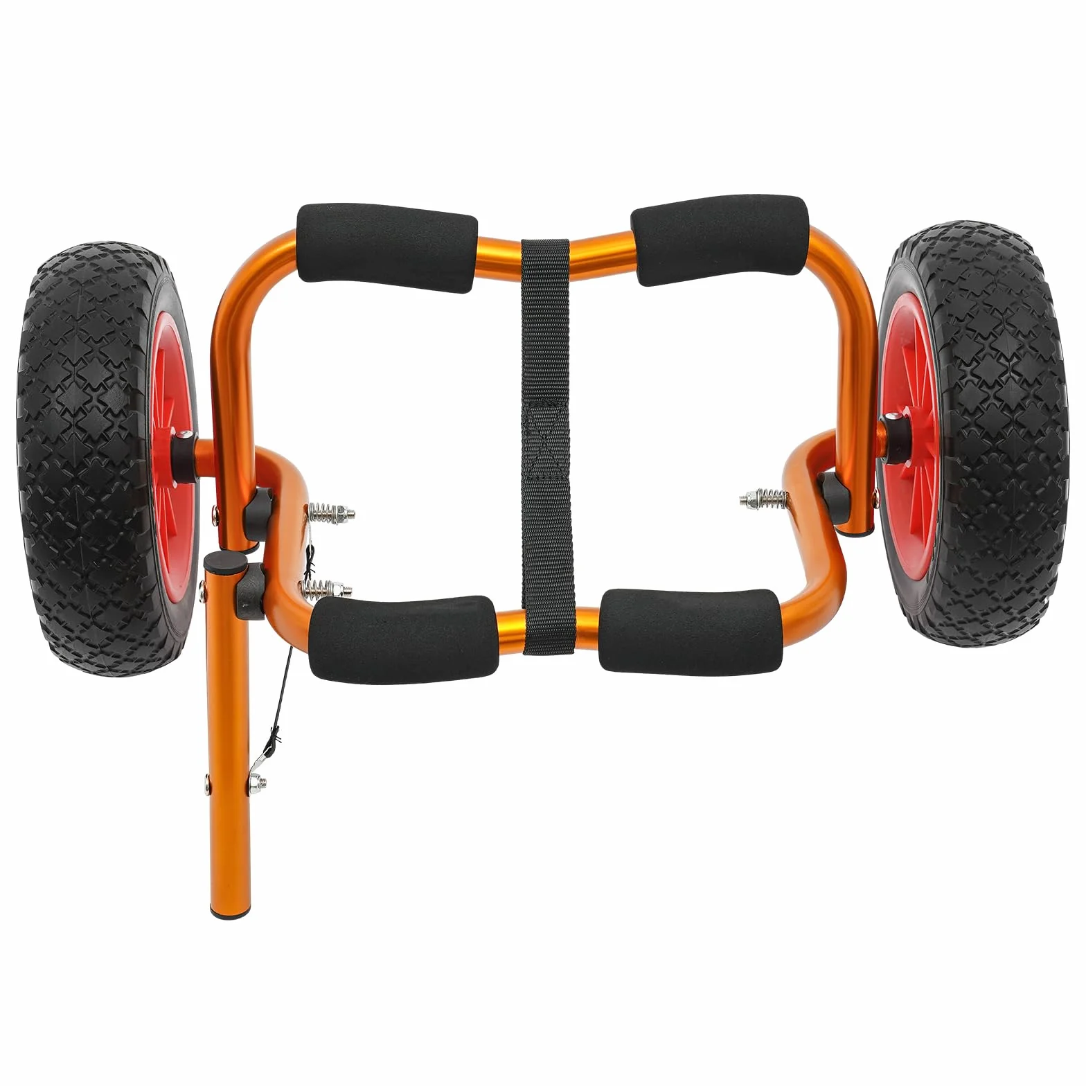 Carro plegable de aluminio para canoas y kayaks, 80 kg, neumáticos de goma maciza