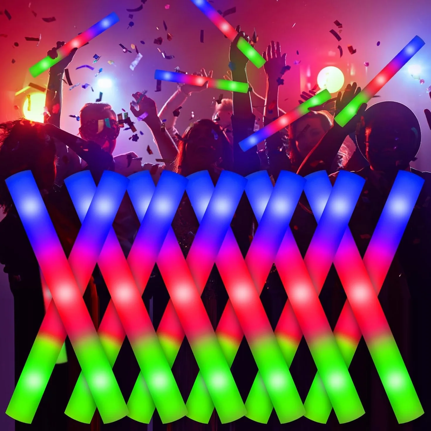 30 palos de espuma led de para conciertos, juguetes led para niños, juego de luces para fiestas, bodas, celebraciones, cumpleaños, festejos