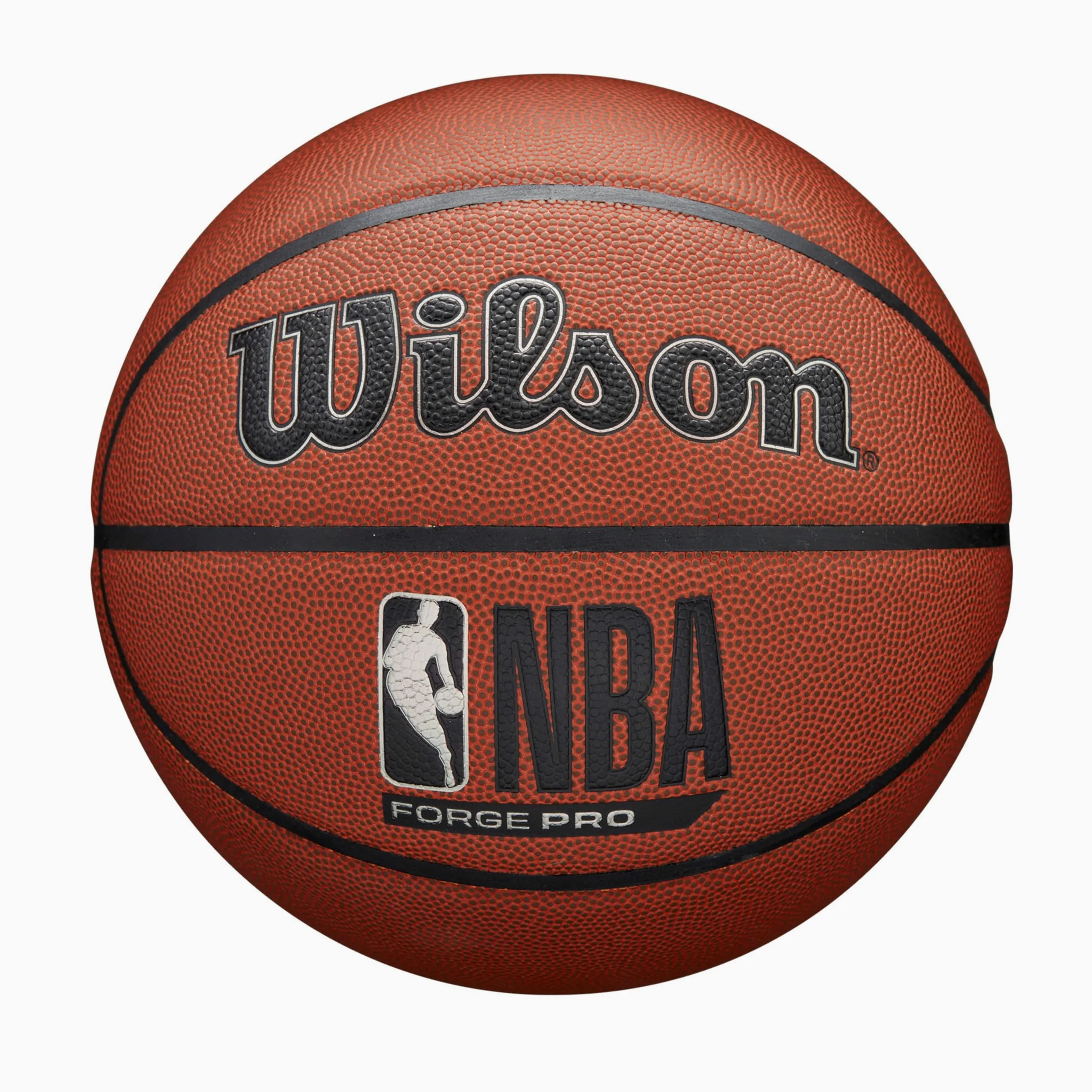 Wilson NBA Forge Pro Balón de Baloncesto para Interiores y Exteriores, marrón, tamaño 7-29.5 Pulgadas