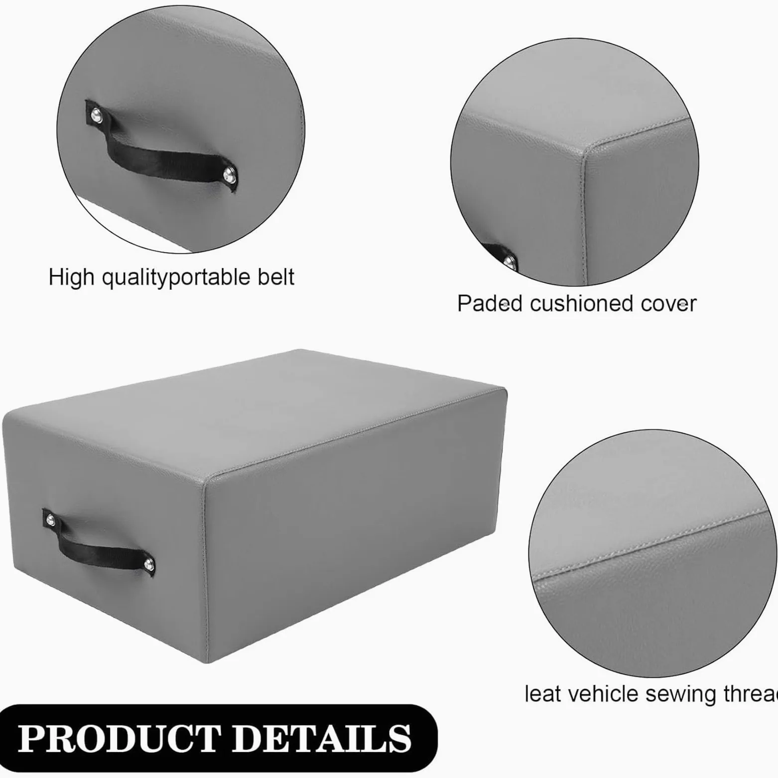 Caja reformadora de pilates, accesorio de piel sintética para ejercicios de estiramiento y equilibrio, perfecto para equipo de gimnasio en casa, tamaño de 26 x 15 x 10 pulgadas