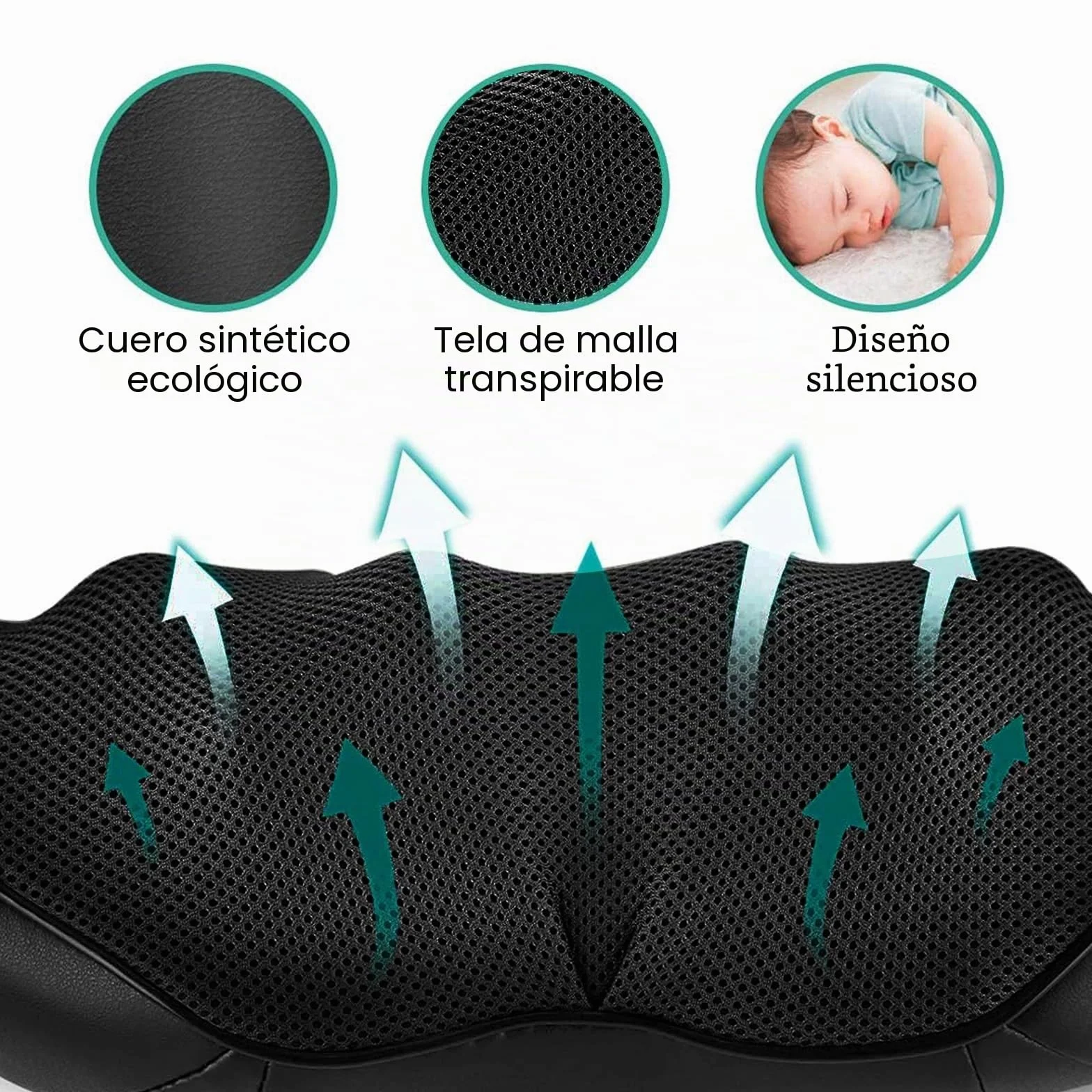 Medcursor Masajeador de cuello y hombros con calor, almohada de masaje Shiatsu 3D para alivio del dolor muscular
